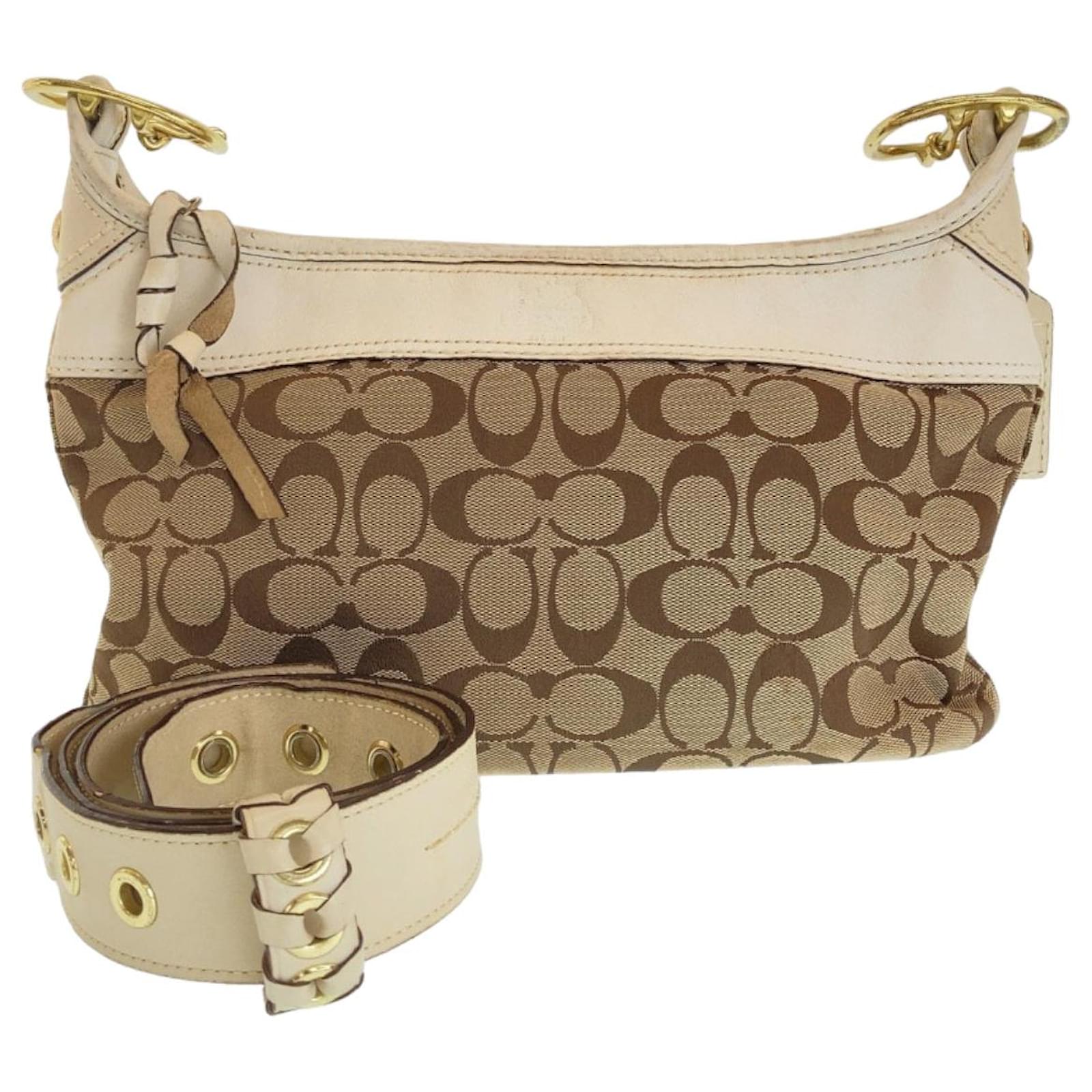 Coach Signature Canvas/Leather 2way Shoulder Bag 408253