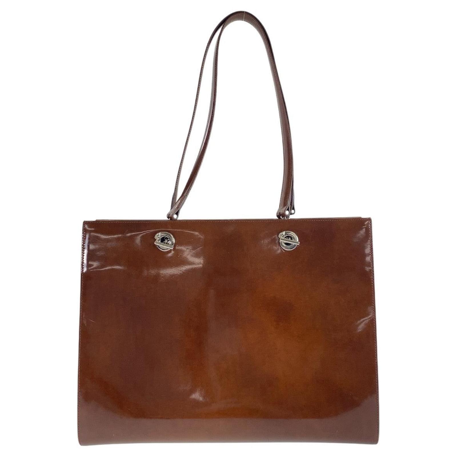 Cartier Panthere Enamel Tote Bag Brown ref.1645092 - Joli Closet