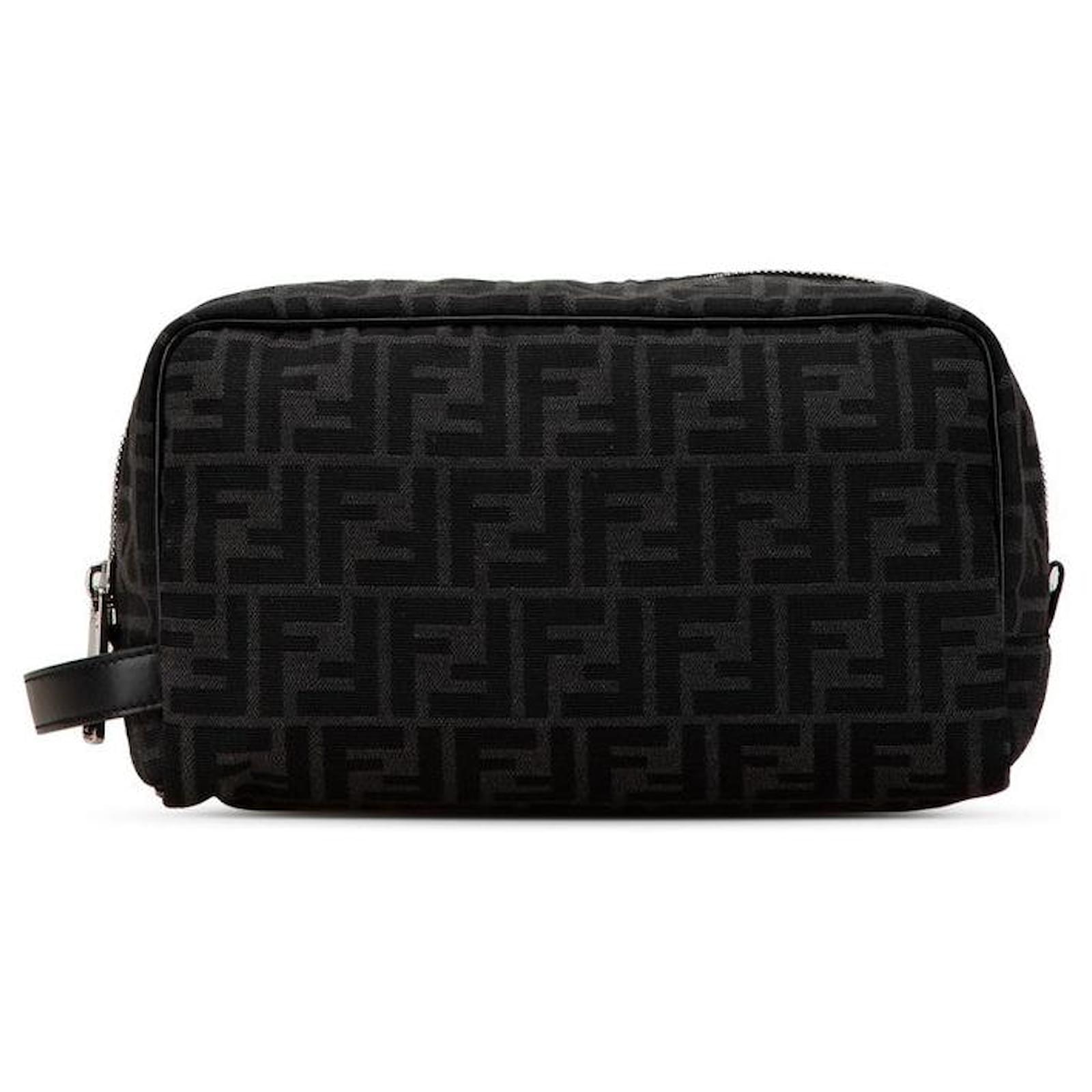 Fendi Canvas Leder FF Clutch Tasche 7N0141