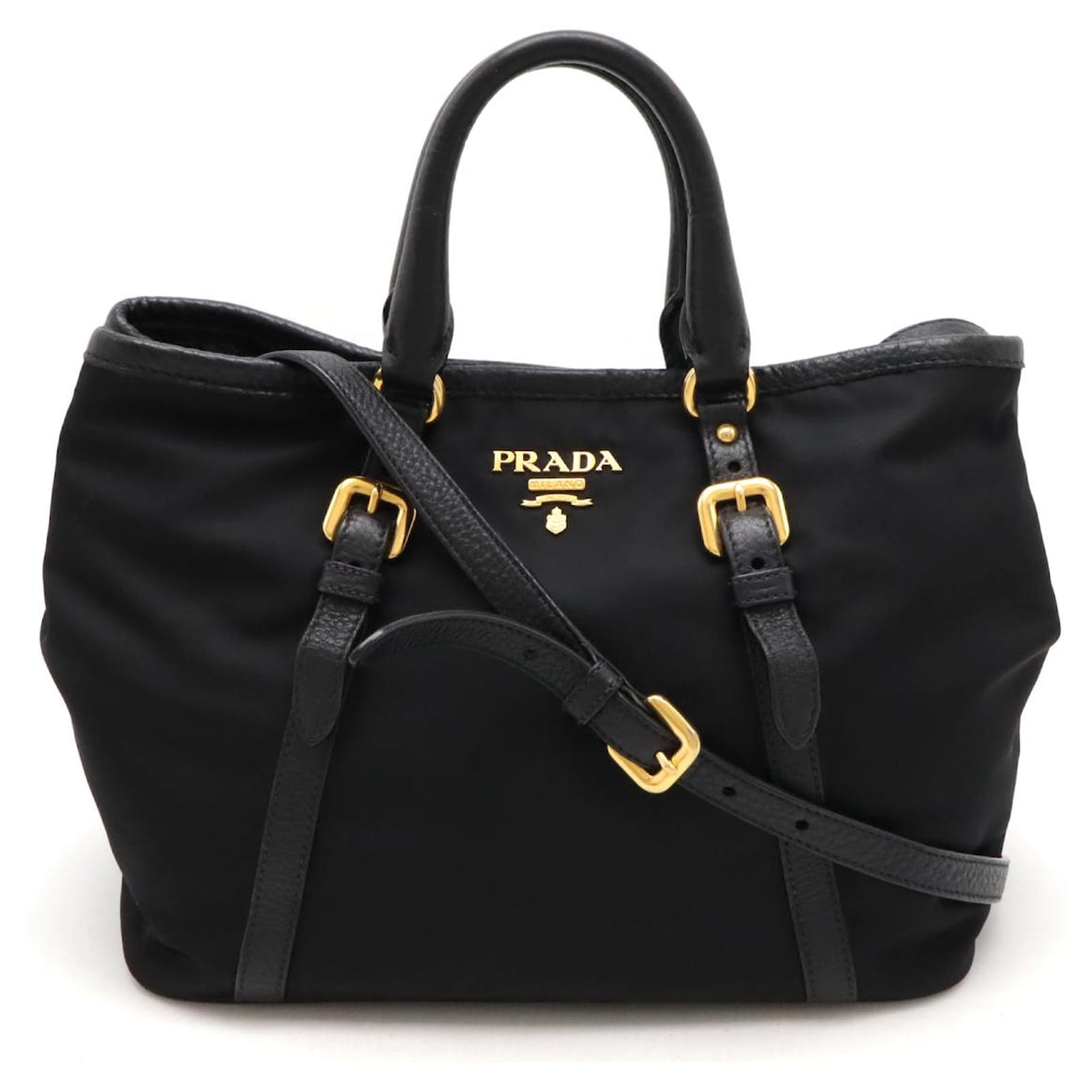 Prada Bn1841 Corinto When Worn Prada Nylon/Leather Tote Bag BN1841