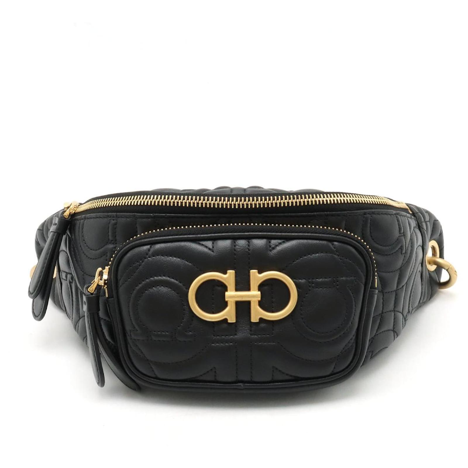 Salvatore Ferragamo Leather Gancini Belt Bag Waist Bag