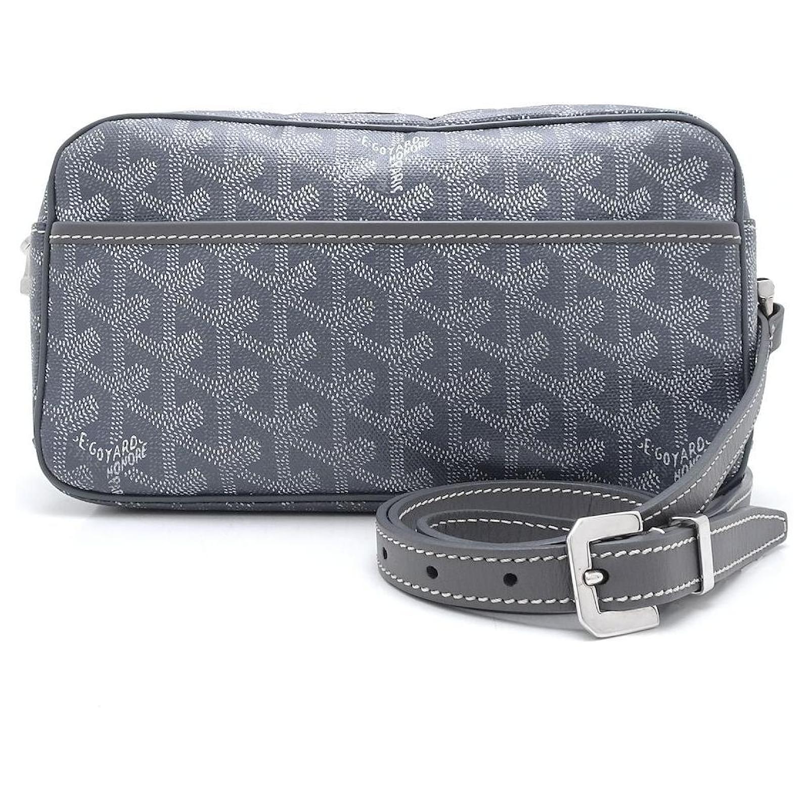Goyard Cup Vert PM PVC Leather Shoulder Bag Grey Cloth ref