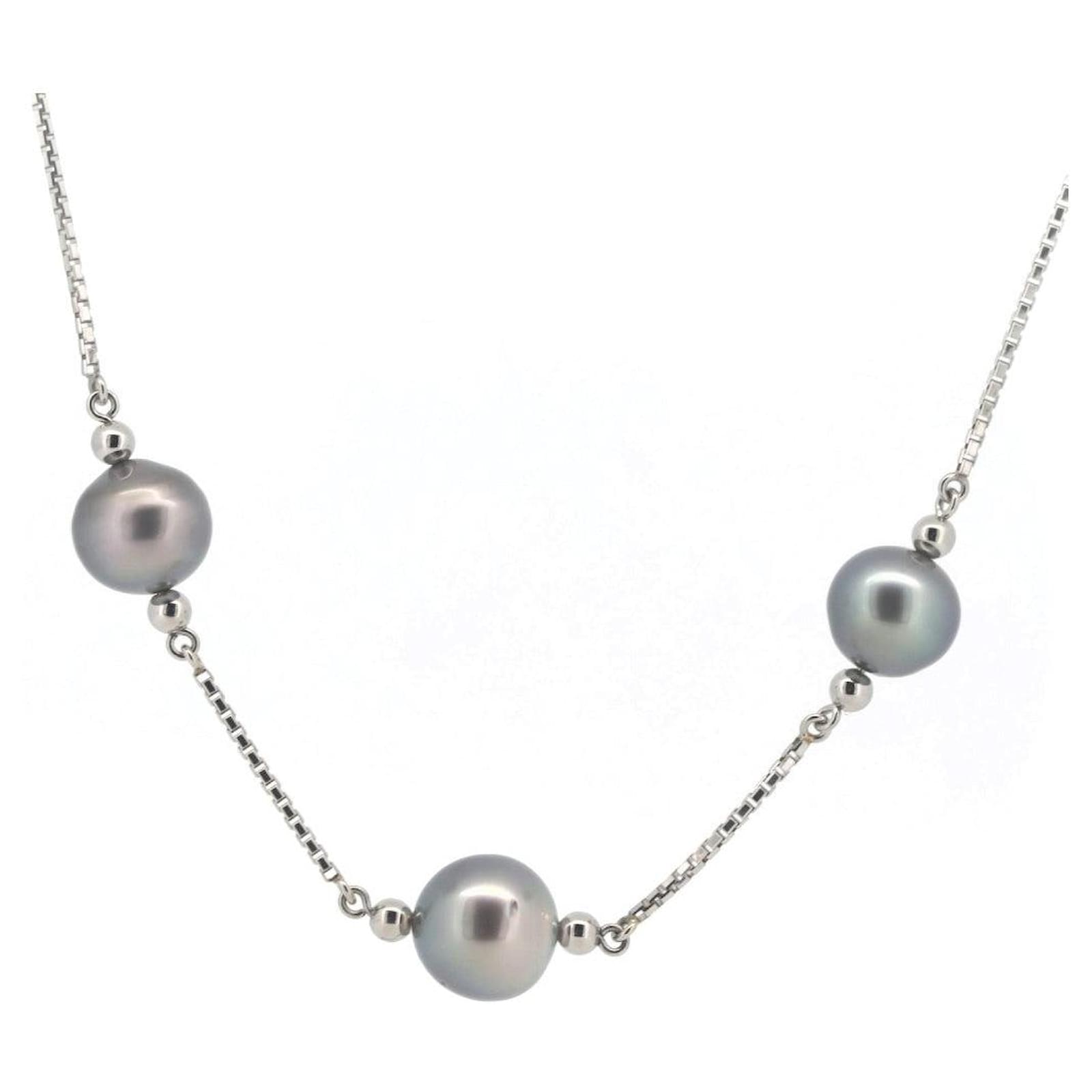 Collier en perles Tasaki PT850 Platine ref.1660024 - Joli Closet 