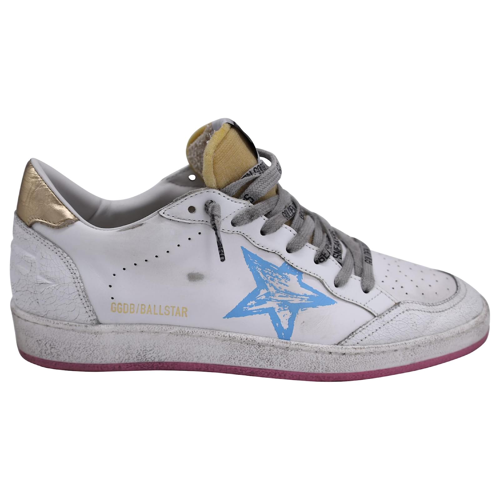 Zapatillas Golden Goose Ball Star Low-Top con estrella desgastada
