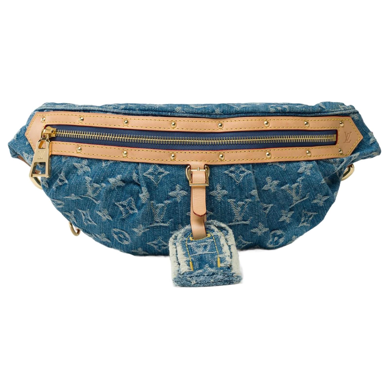 Leather Belts Lv Belt Bag For Men LOUIS VUITTON Bum Bag Blue Denim