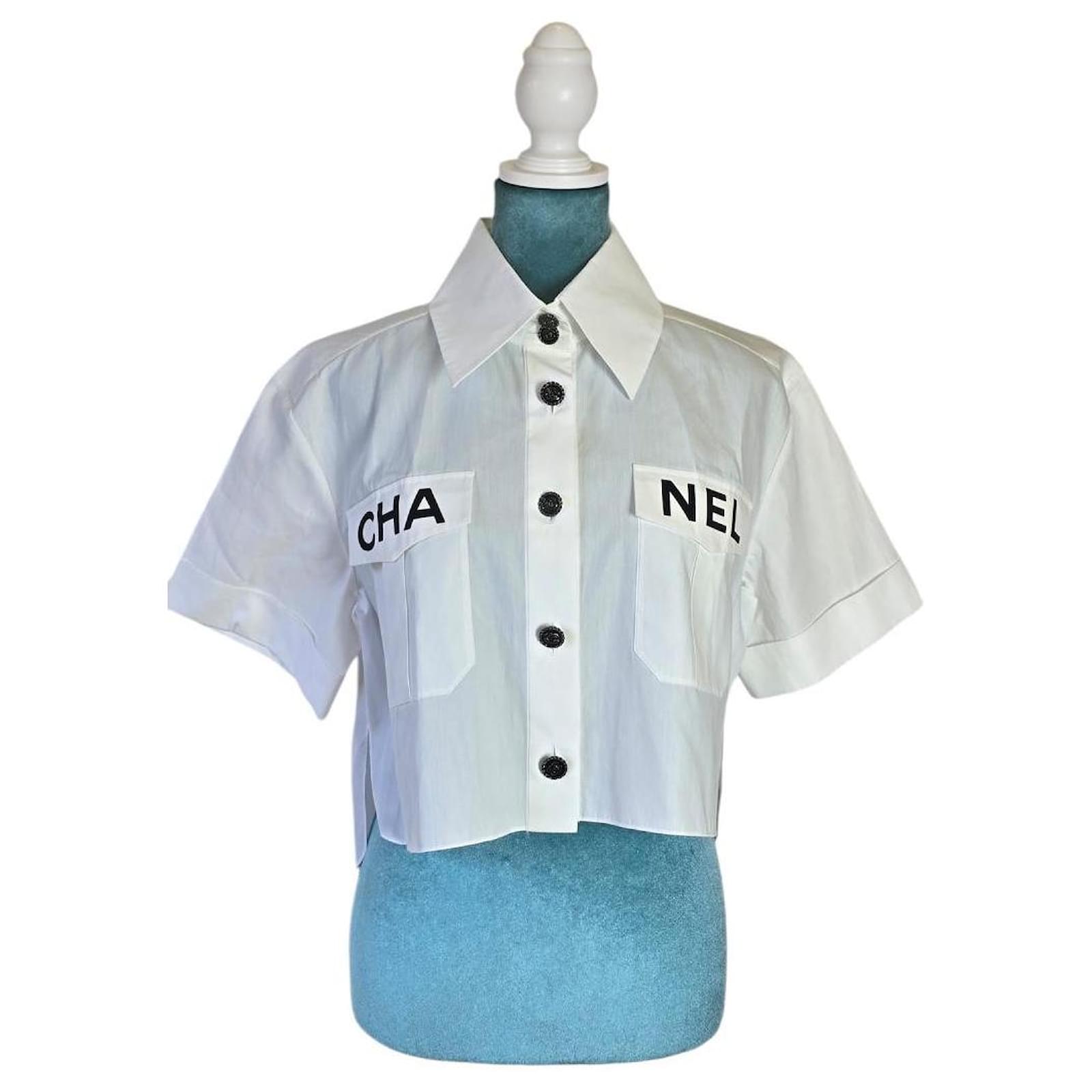 CHANEL   シャツ Chanel Vintage 1996 White 96p Rouge Top 38 40 42 8 10 Shirt