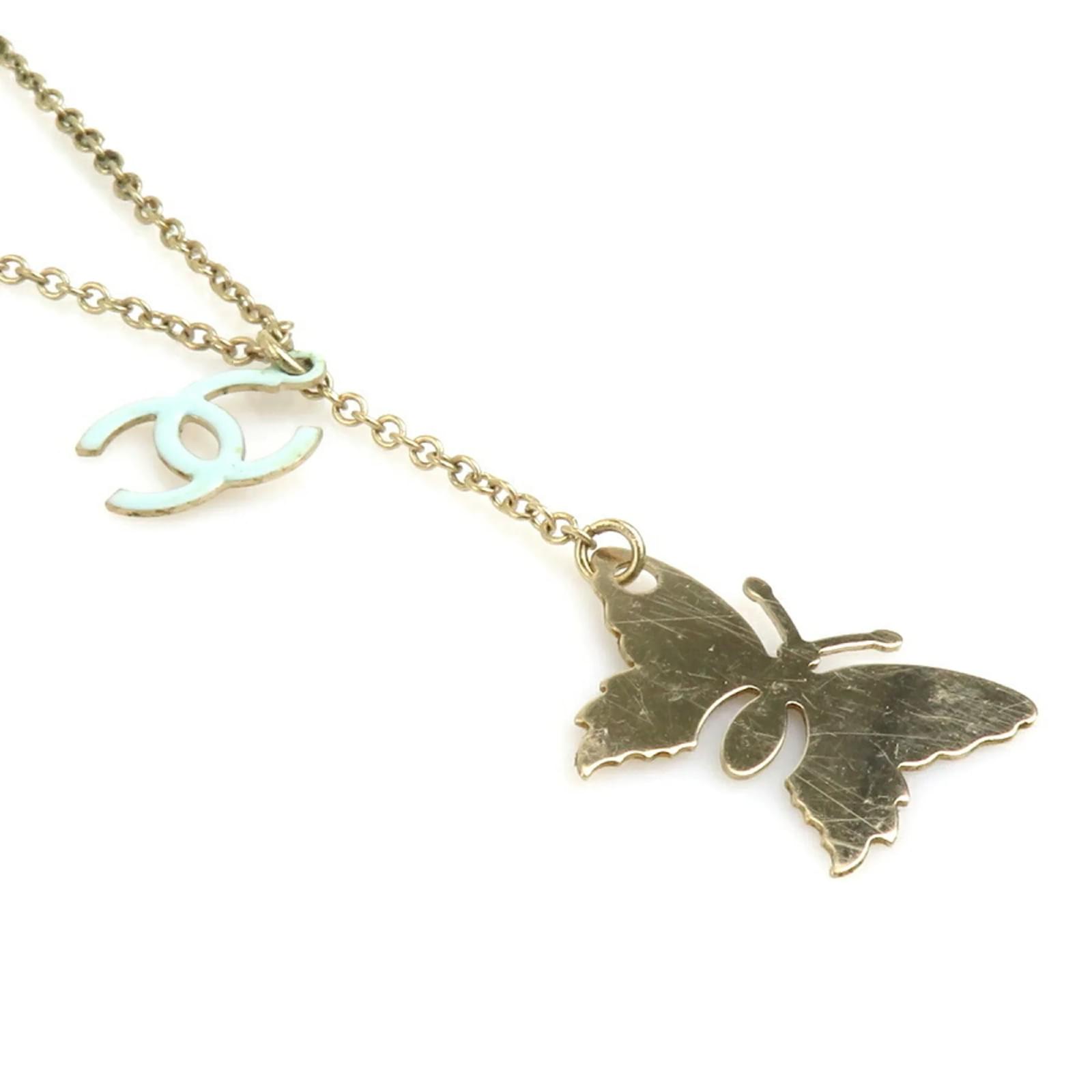 Chanel butterfly necklace shop