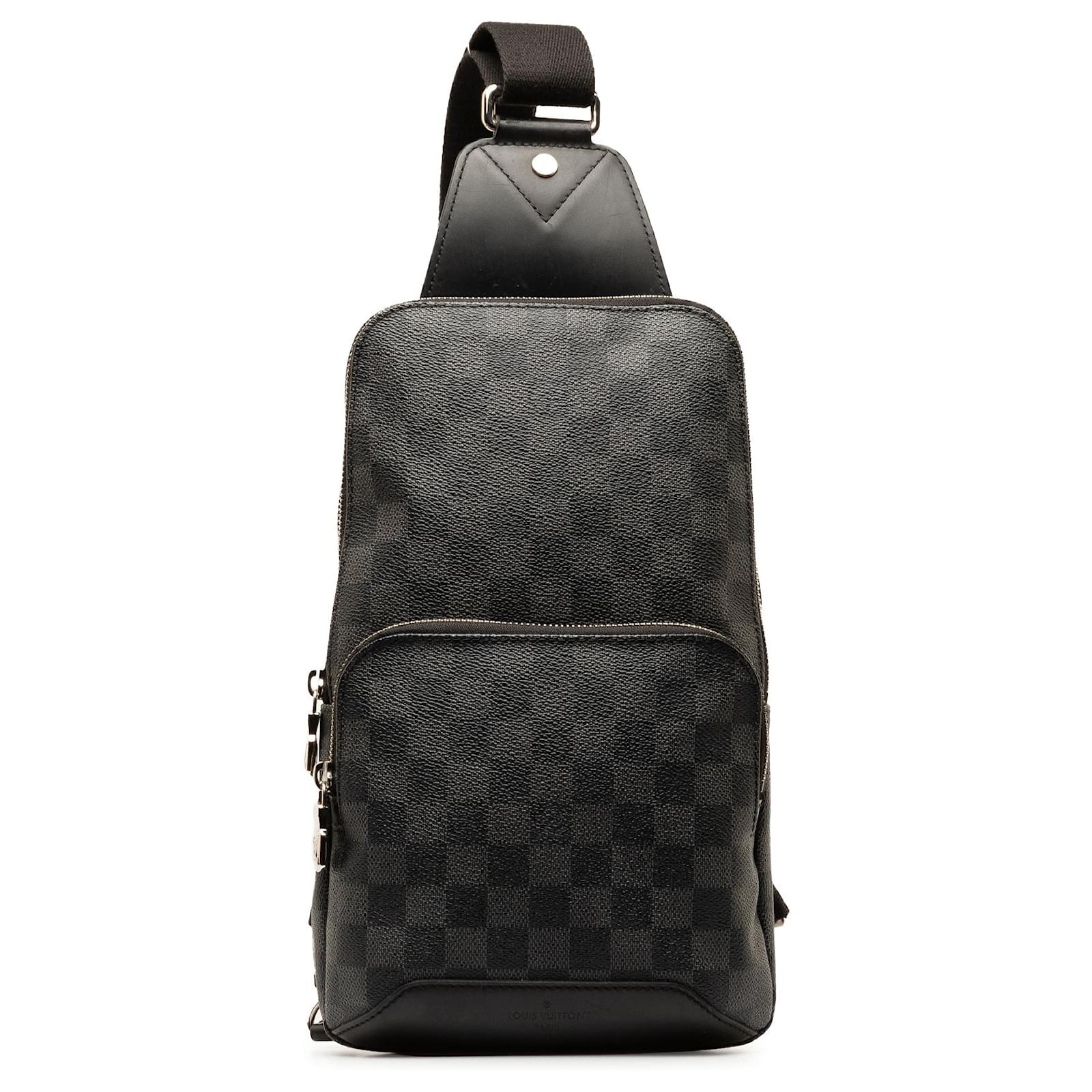 Schultertasche Avenue Damier Graphite Louis Vuitton schwarz Leinwand ref.1664325 Joli Closet