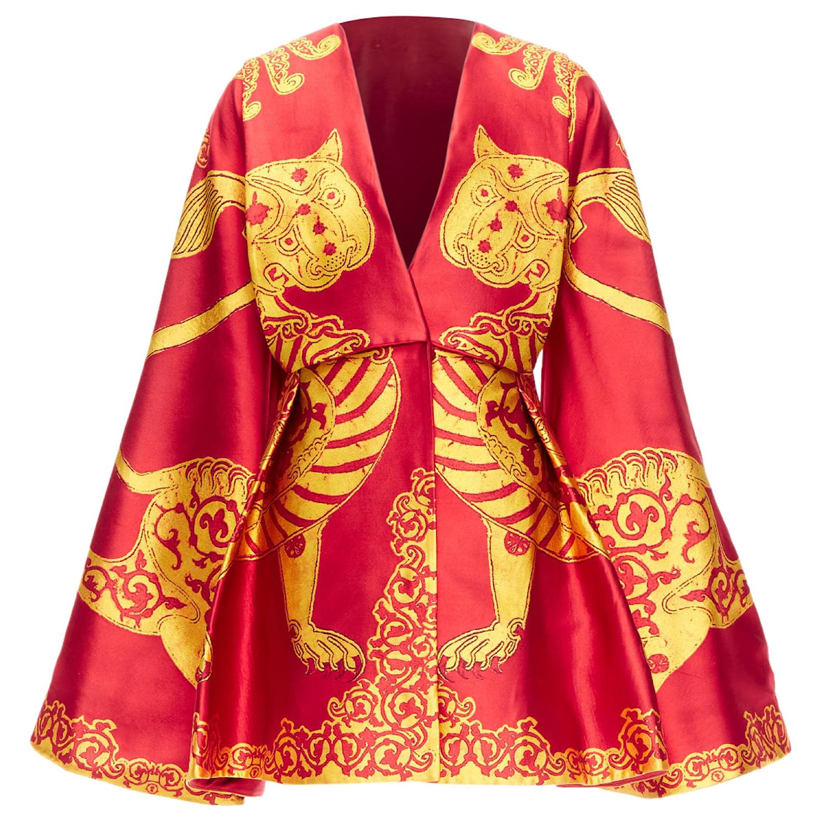 ワンピースその他 ALEXANDER MCQUEEN Women Dresses 717115 QLACI 6615 Red Alexander McQueen floral-print Midi Dress | Red | FARFETCH