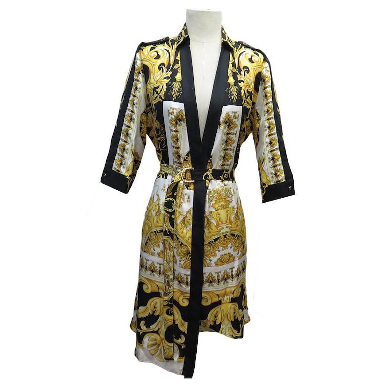 ワンピース VERSACE DRESS (10153841A00523 1B000) Versace Jeans Couture One-shoulder Asymmetric Hem Metallic