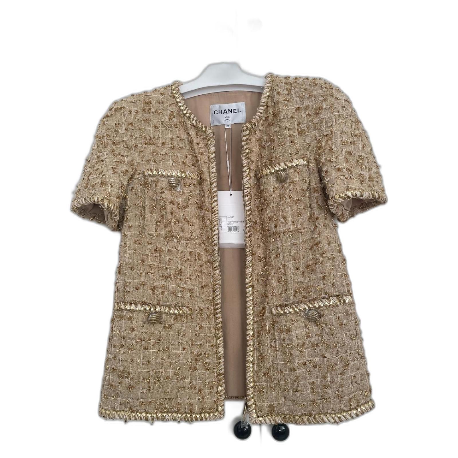 Cambon Chanel 2019 runway Gold Jacket Golden Cotton