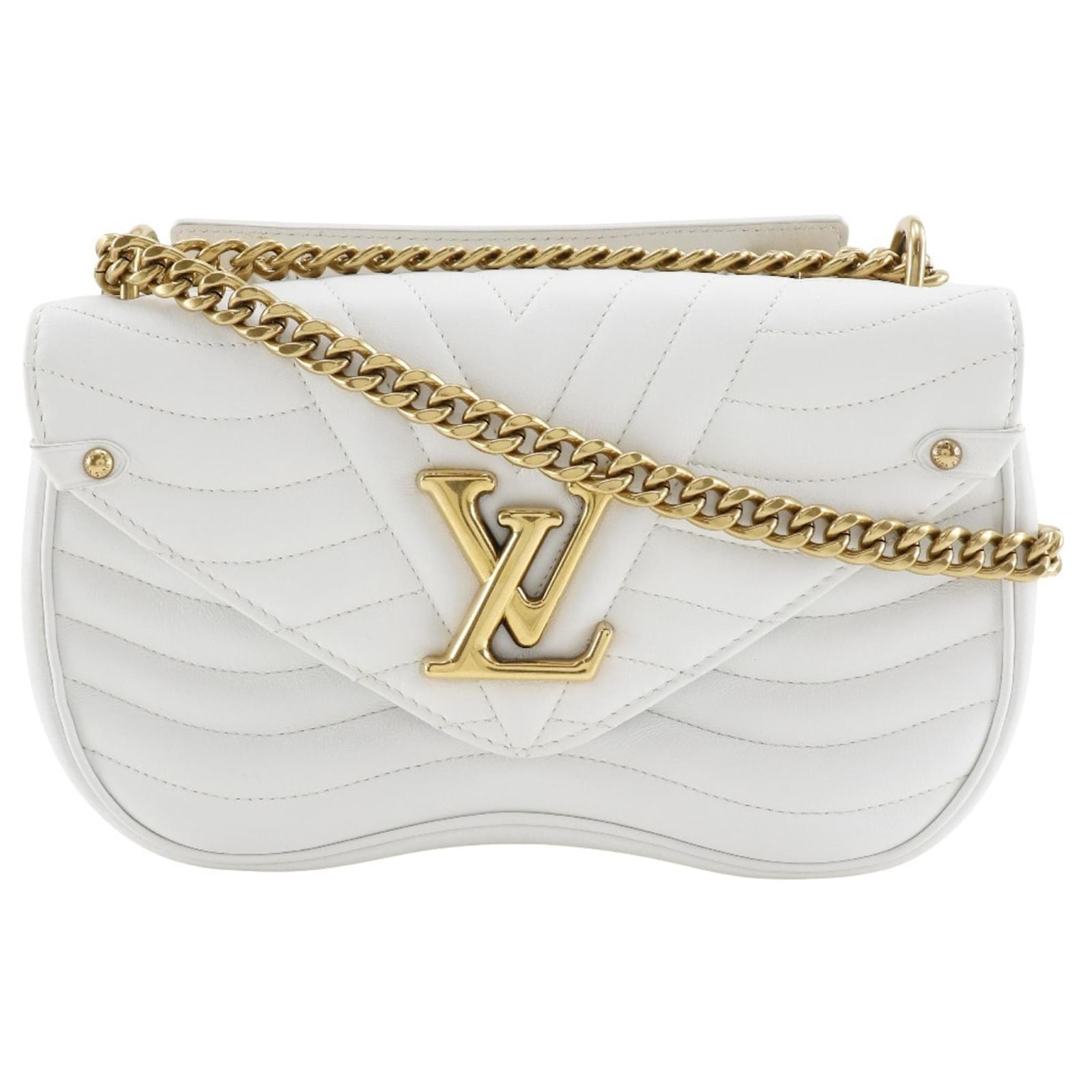 Louis Vuitton New Wave MM Shoulder Bag White Leather ref