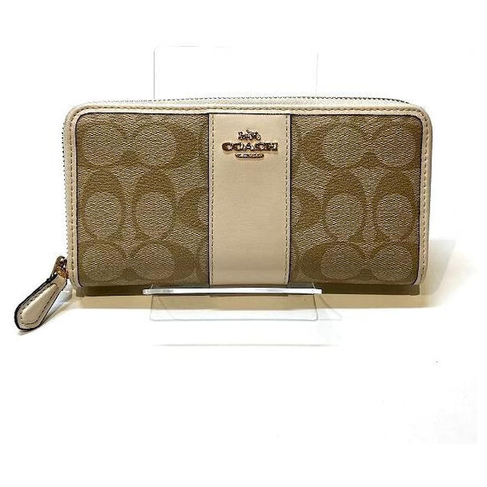 Autre Marque Coach Signature Stripe Zip Wallet F54630 ref.1668067 Joli Closet