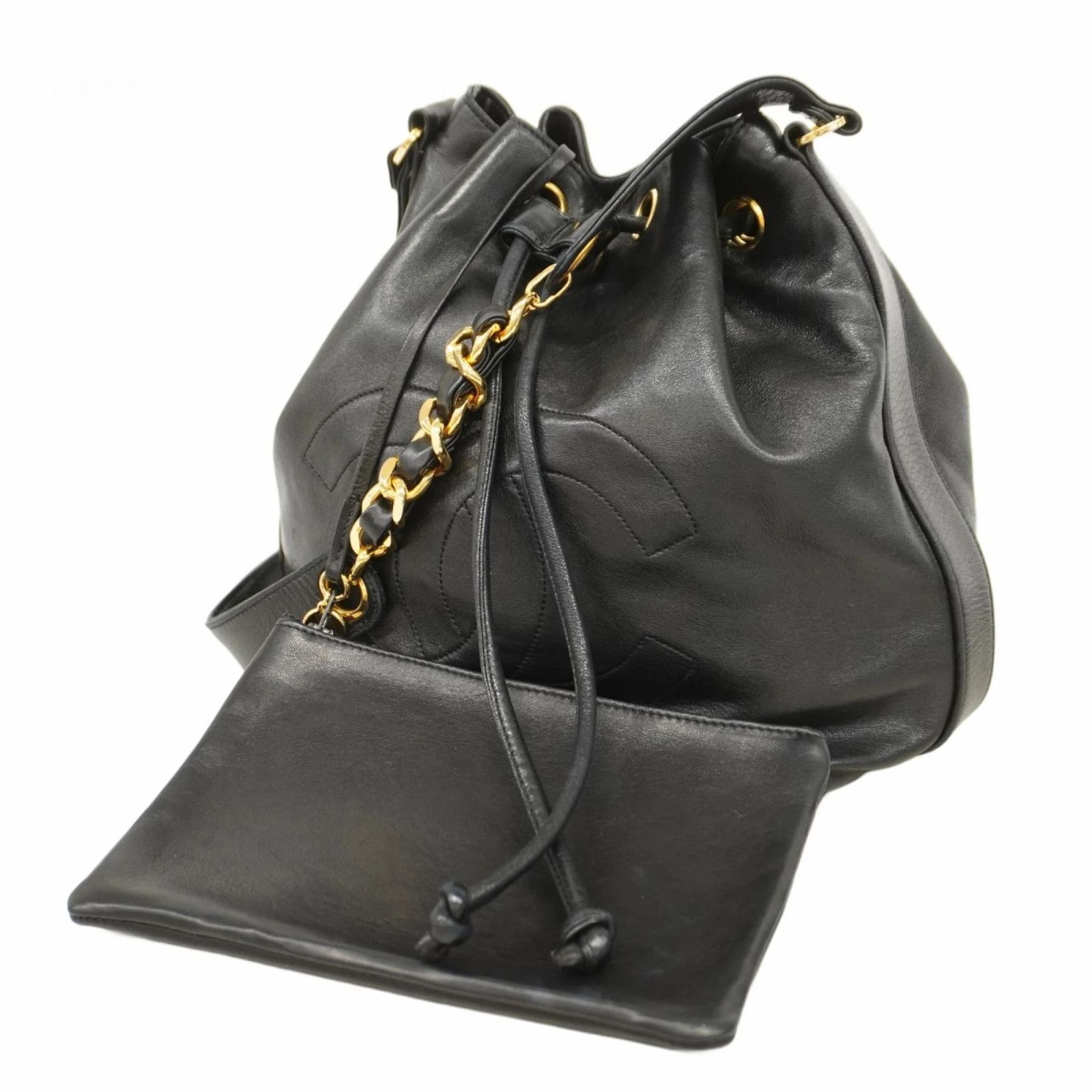 Chanel Black Lambskin Shoulder Bag Leather ref.1671987 - Joli Closet