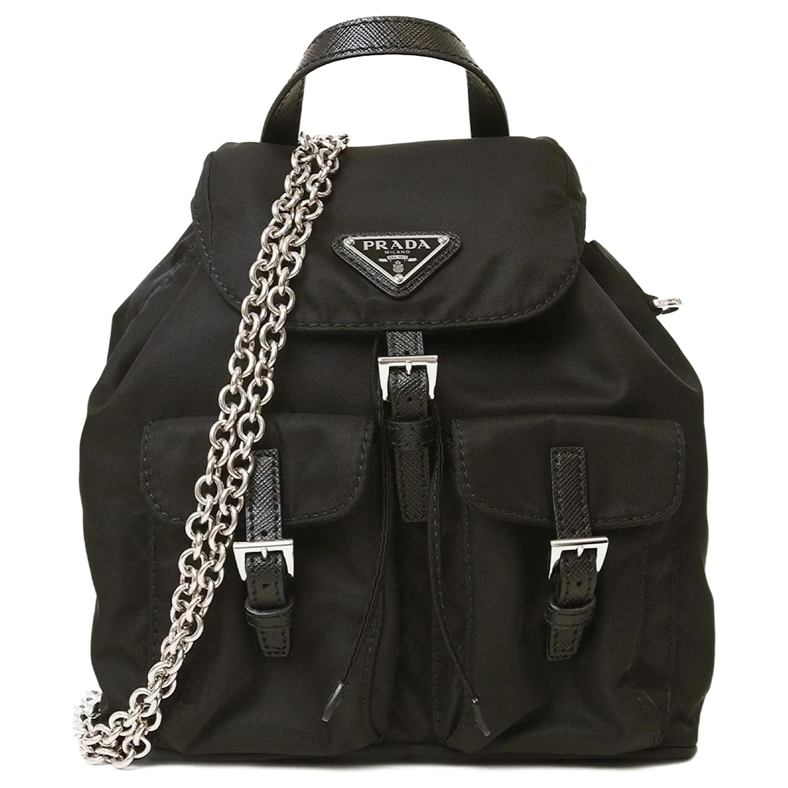 PRADA ブラック ナイロン チェーンベルトリュック 楽天市場】プラダ PRADA ミニリュック型 チェーンショルダー