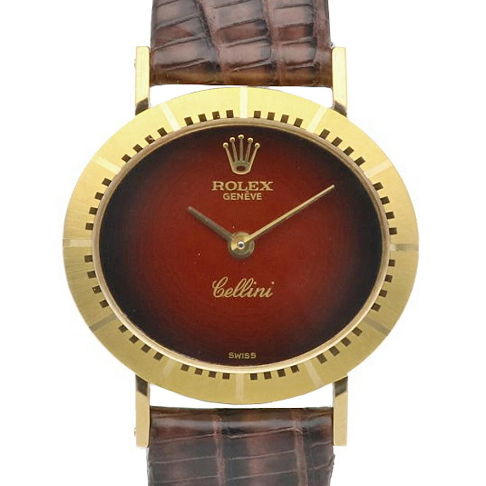 Reloj de dama Rolex Cellini de oro de 18K con cuerda manual ref
