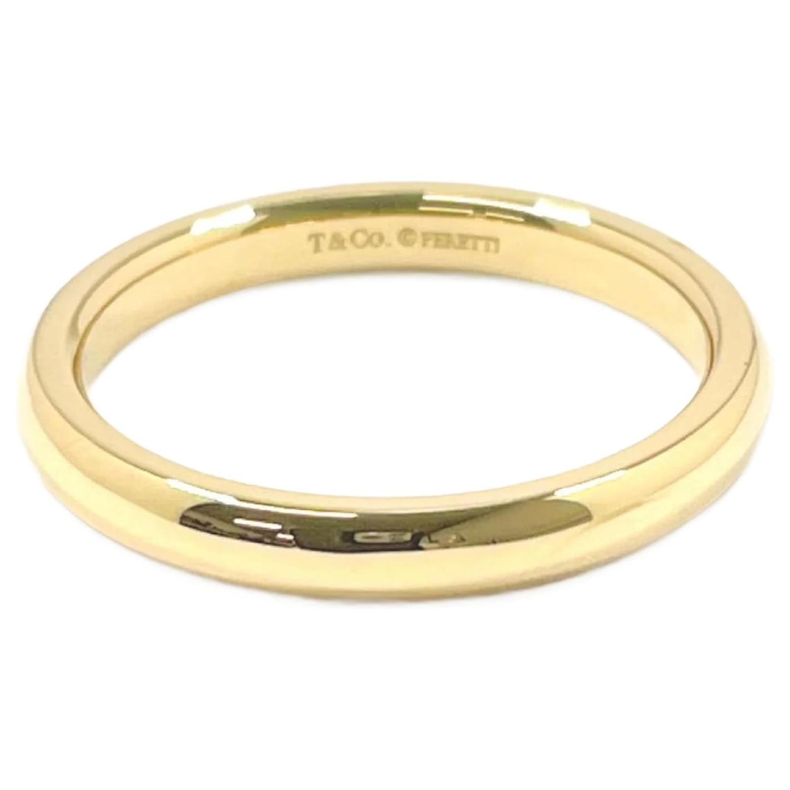 Tiffany Elsa Peretti Band Ring Golden Yellow gold ref