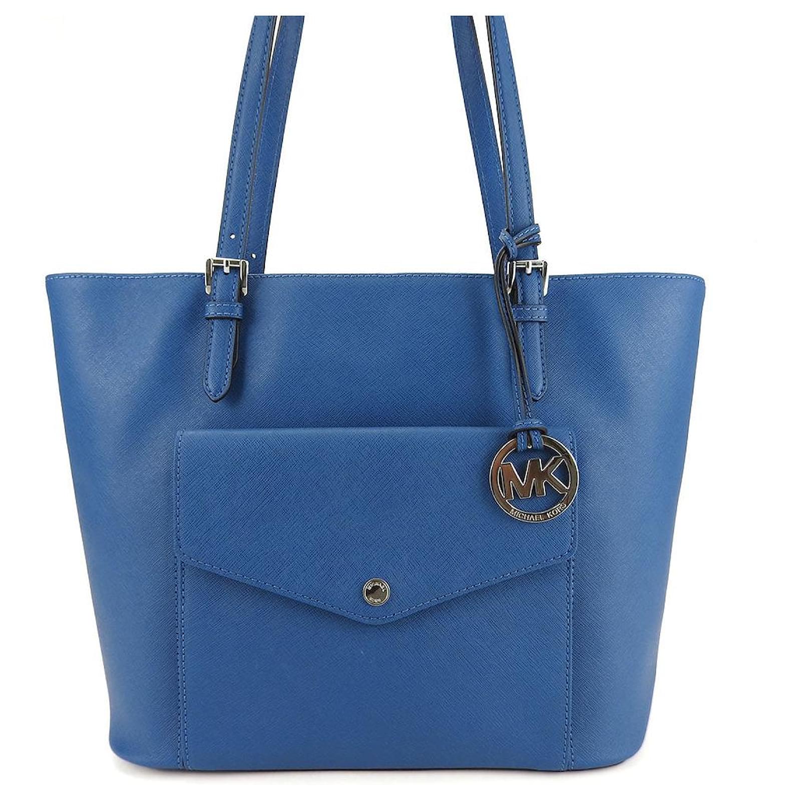 Autre Marque Michael Kors Leather Tote Bag Blue ref.1677068 Joli Closet