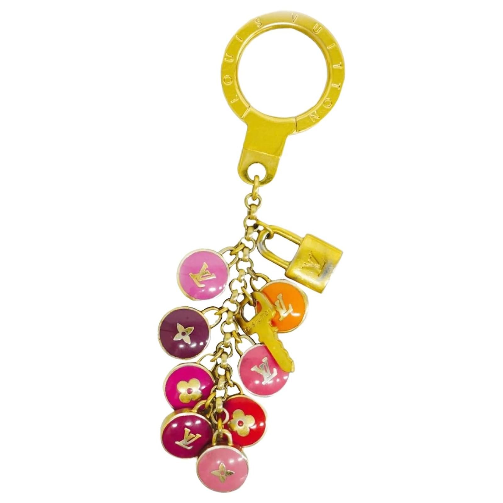 Portachiavi Louis Vuitton Crepasti M65381 Multicolore D'oro ref