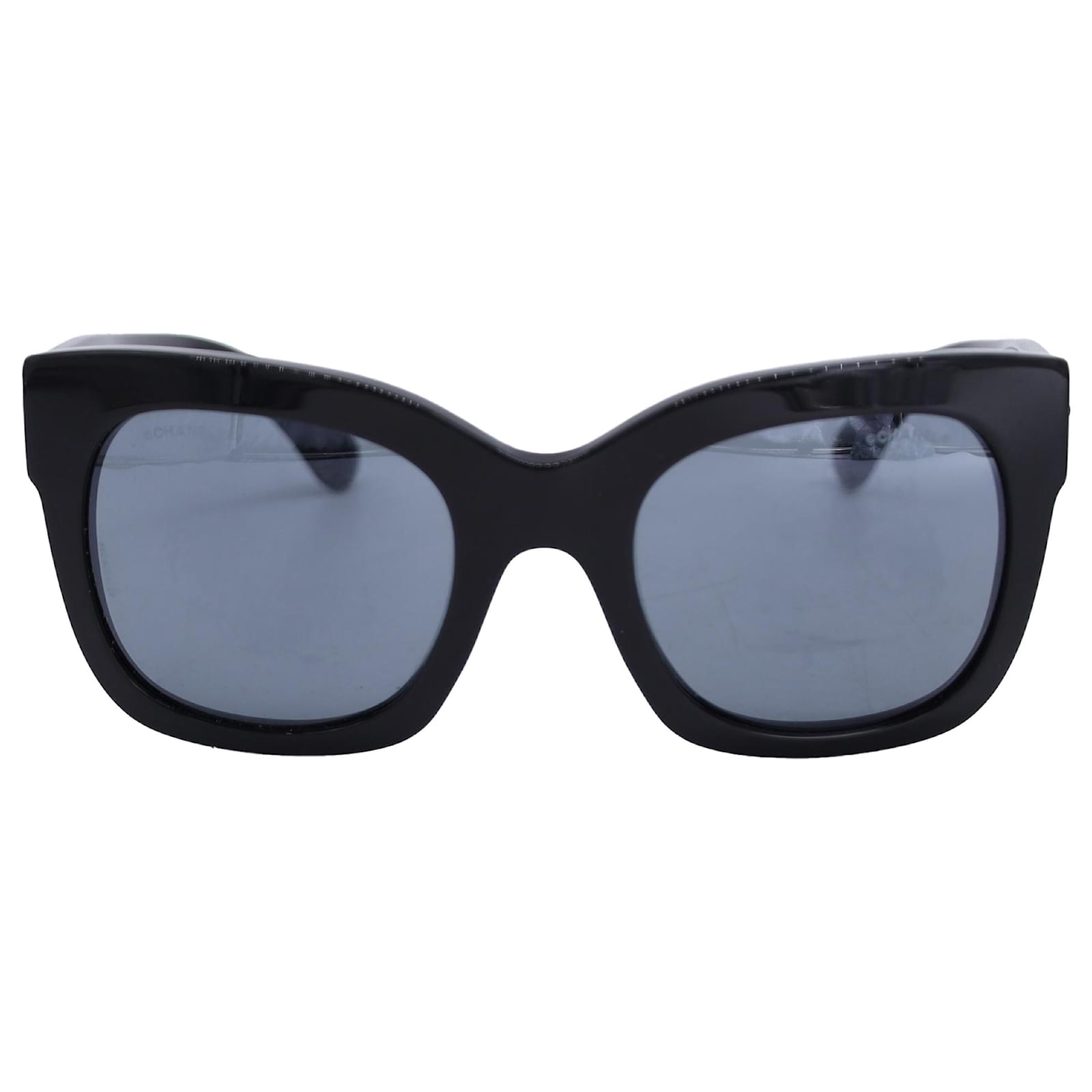 Timeless Chanel 5357-A CC Logo Square Frame Sunglasses in Black