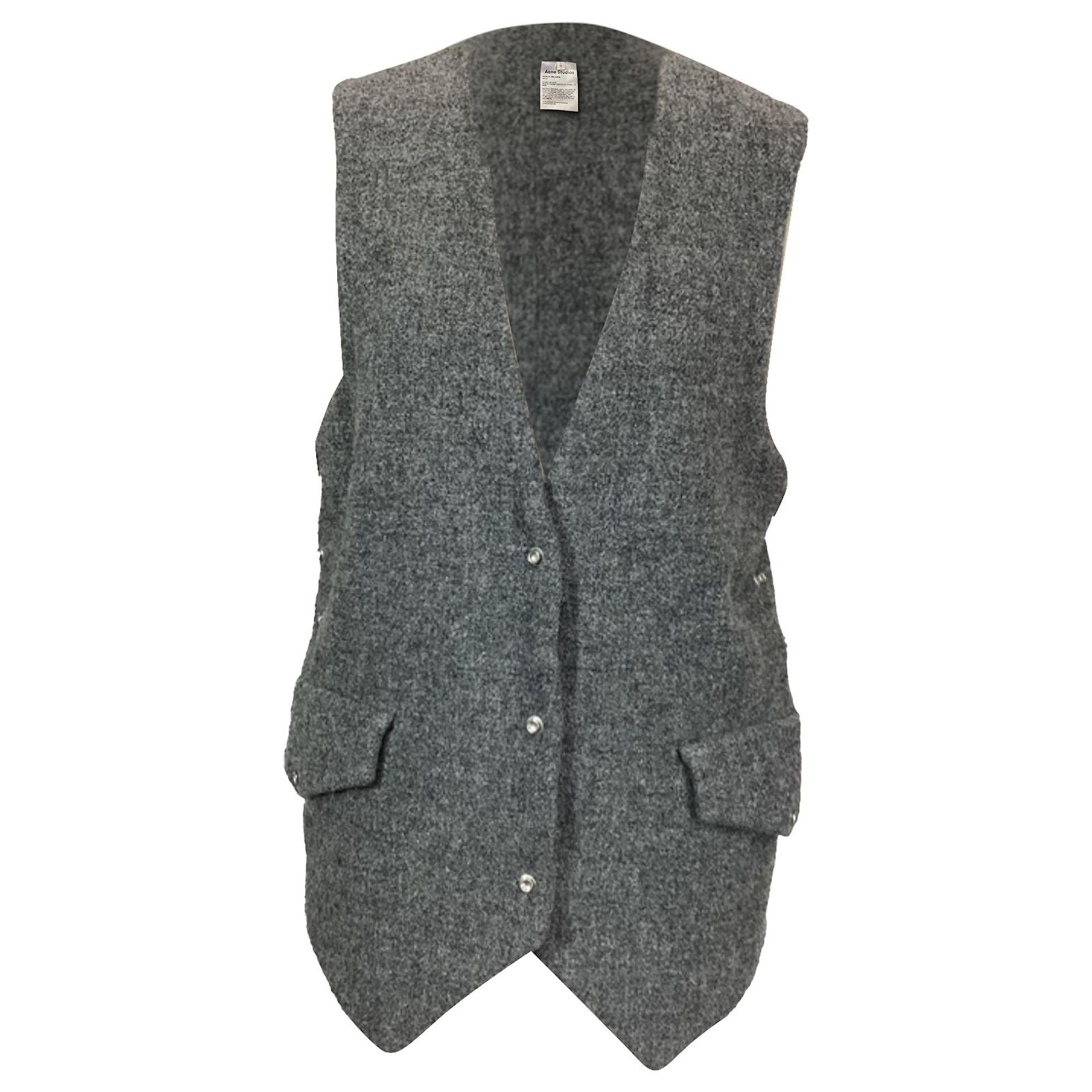 Acne Studios Harris Tweed Vest in Grey Wool ref.JC1678083 (Sold 
