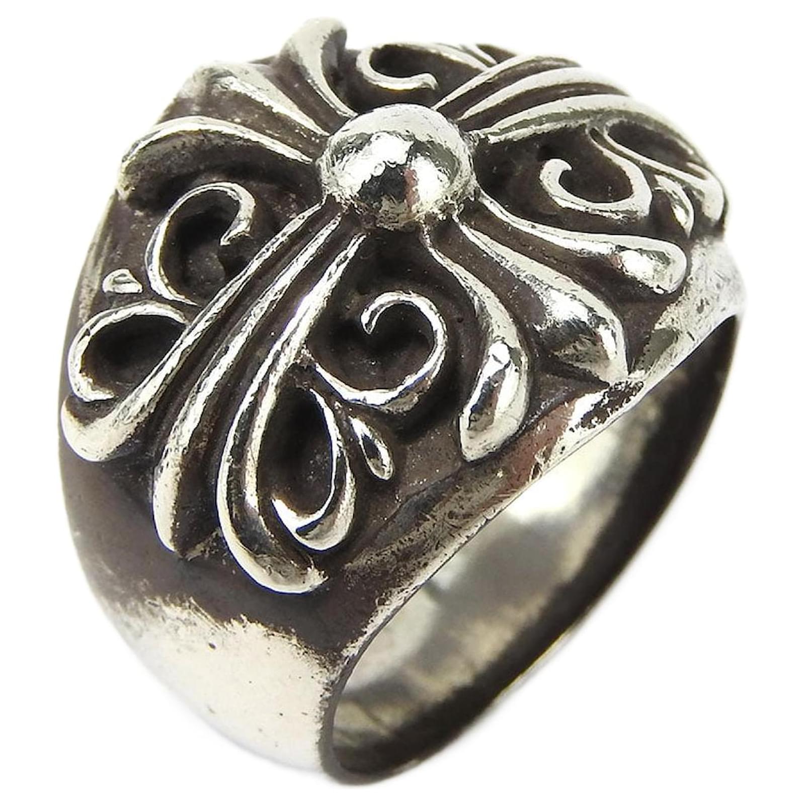 Chrome Hearts Silver 925 Ring Keeper Silvery Metal ref