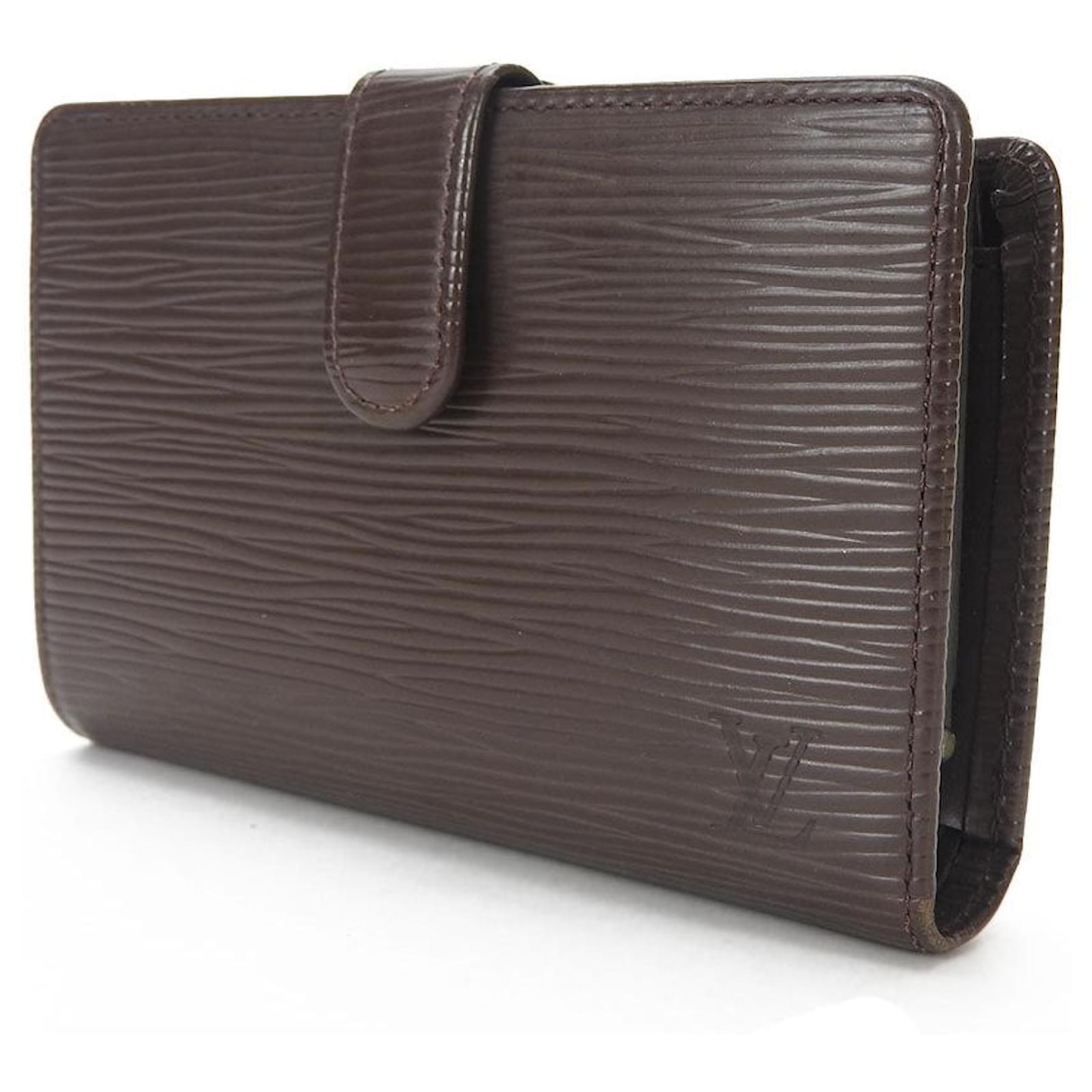 Portafoglio Viennoiserie Epi Louis Vuitton Marrone Pelle ref