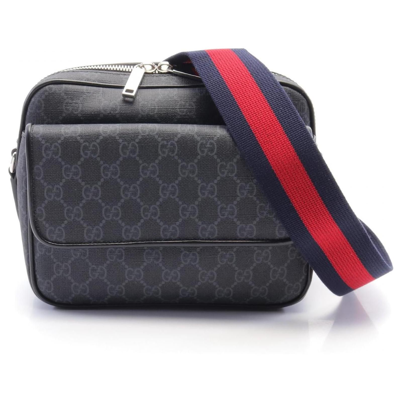 Gucci GG Supreme Small Crossbody Bag Black/Gray Cloth ref