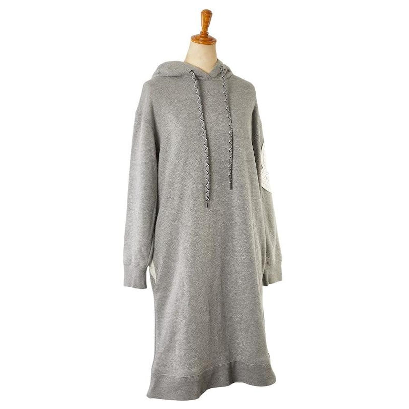 Grey Moncler Big Logo Hoodie MONCER Moncler HOODIE ZIP UP L Size