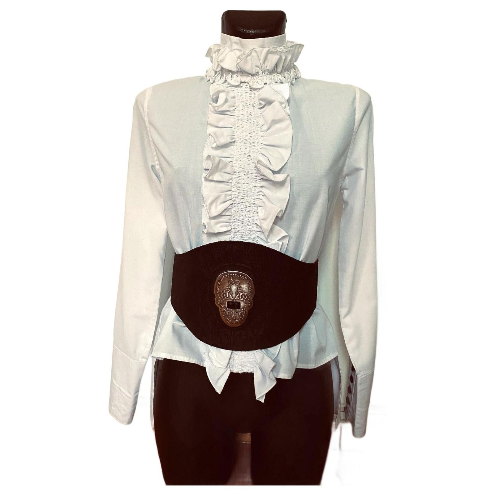 Thomas Wylde Leather Skull Belt Black ref.1682482 - Joli Closet display picture 1