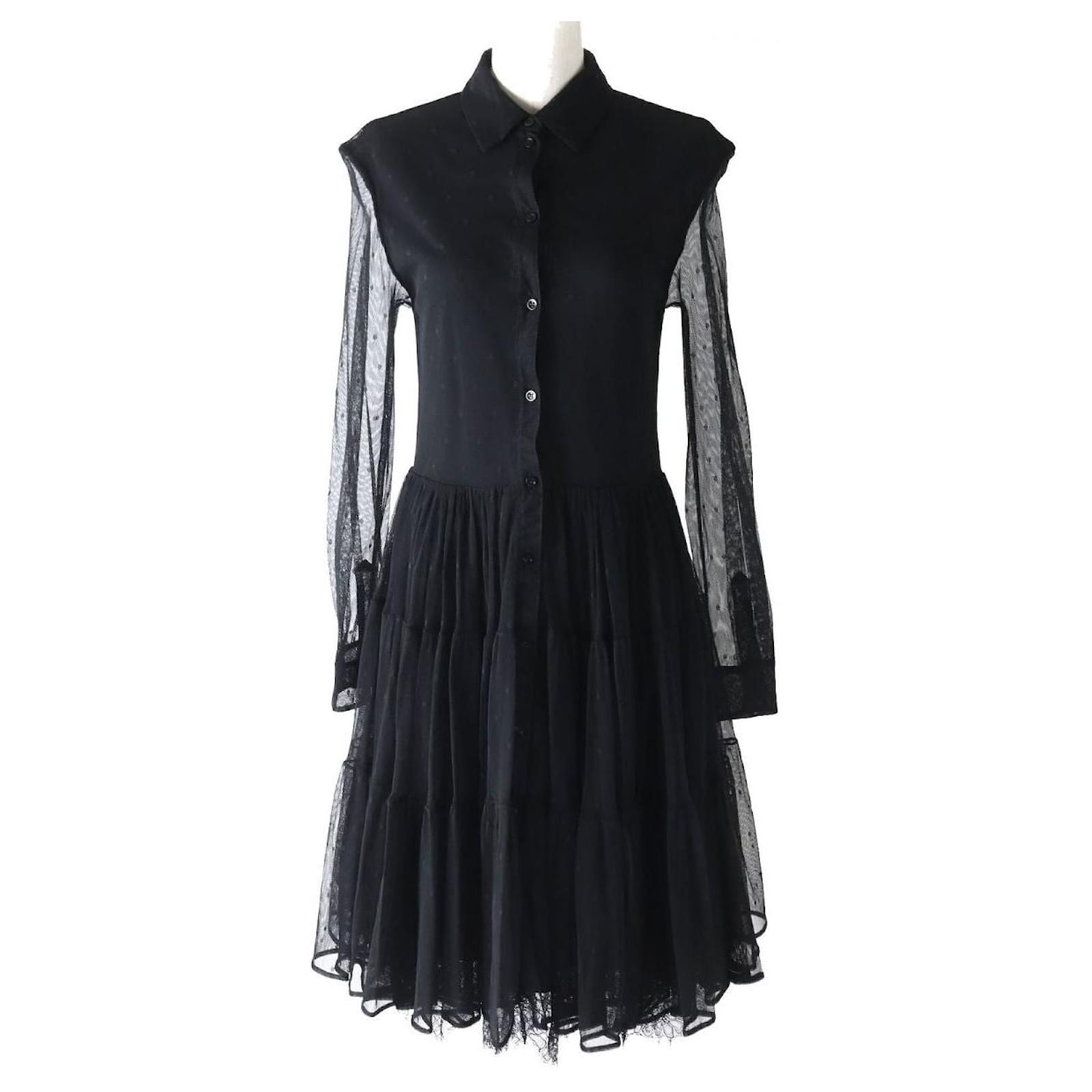 Dior See-through Tulle Dress Black Size 40 Joli Closet - Main Image