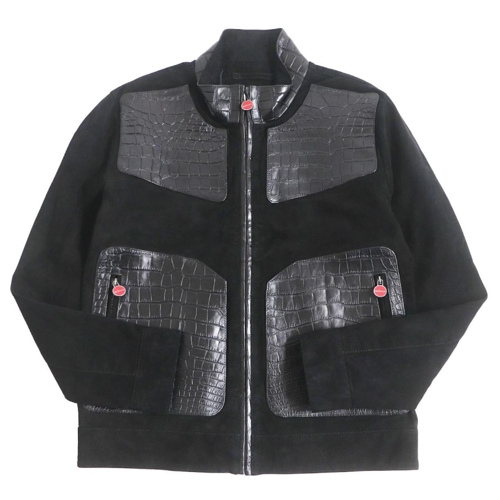 ジャケット・アウター Emelda leather crocodile LAMBSKIN jacket Emelda leather crocodile LAMBSKIN jacket