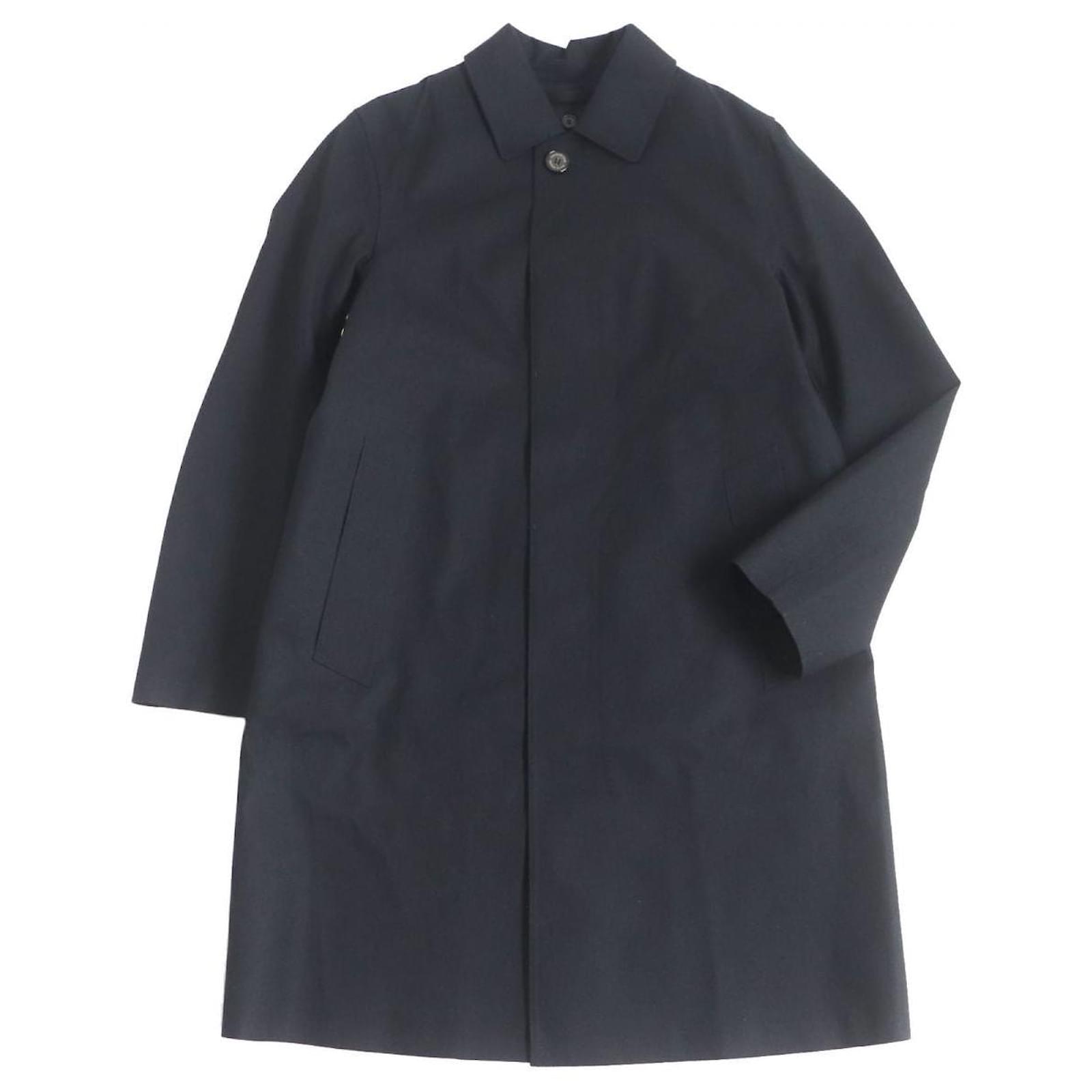 MACKINTOSH × FOX BROTHERS DUNKELD SHORT GTS 38 新品 マッキントッシュ ゴム引き ステンカラー コート 迷彩 104 ブラック 黒 値下げ Mackintosh Dunkeld Short Coat Navy at