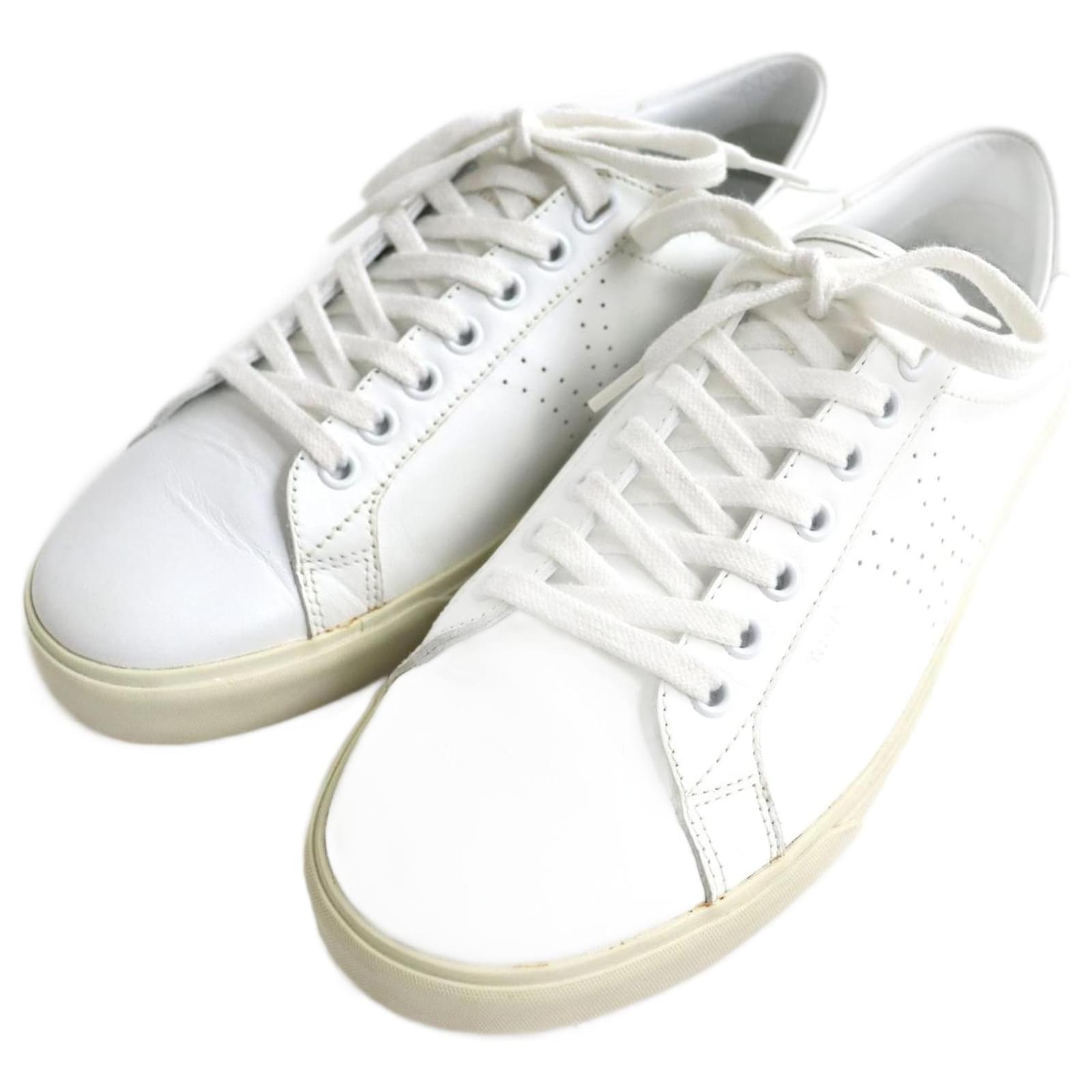 Céline Celine Triomphe Leather Sneakers Size 39 White ref
