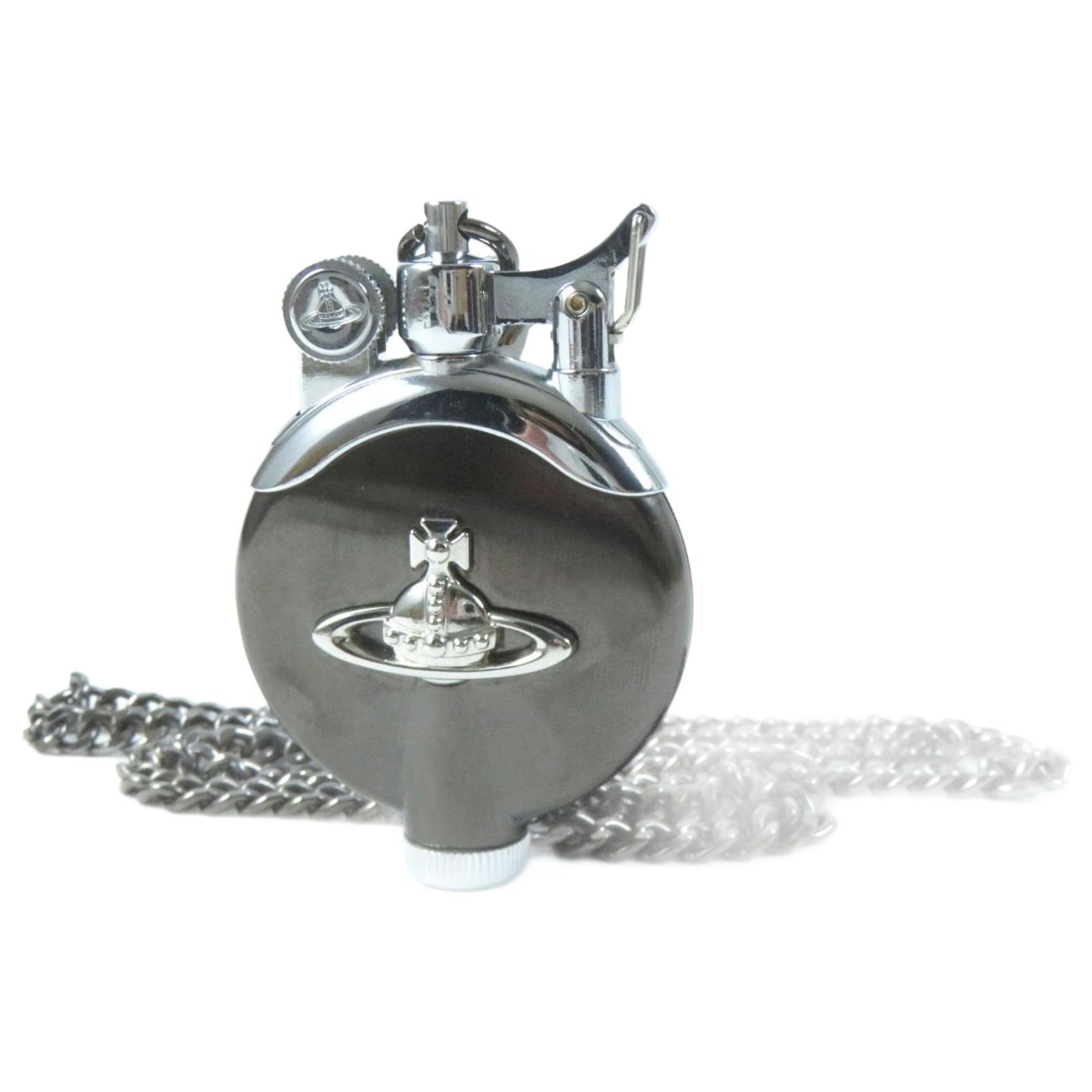 Autre Marque Vivienne Westwood Oil Lighter Necklace Black Silver 