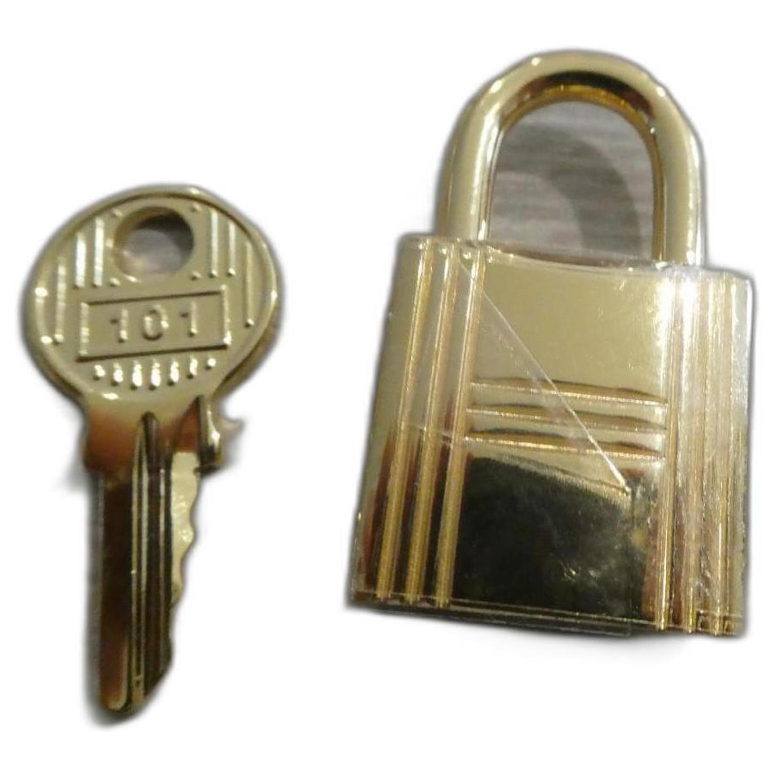 Hermès new gold-plated padlock 1 key Birkin and Kelly Gold