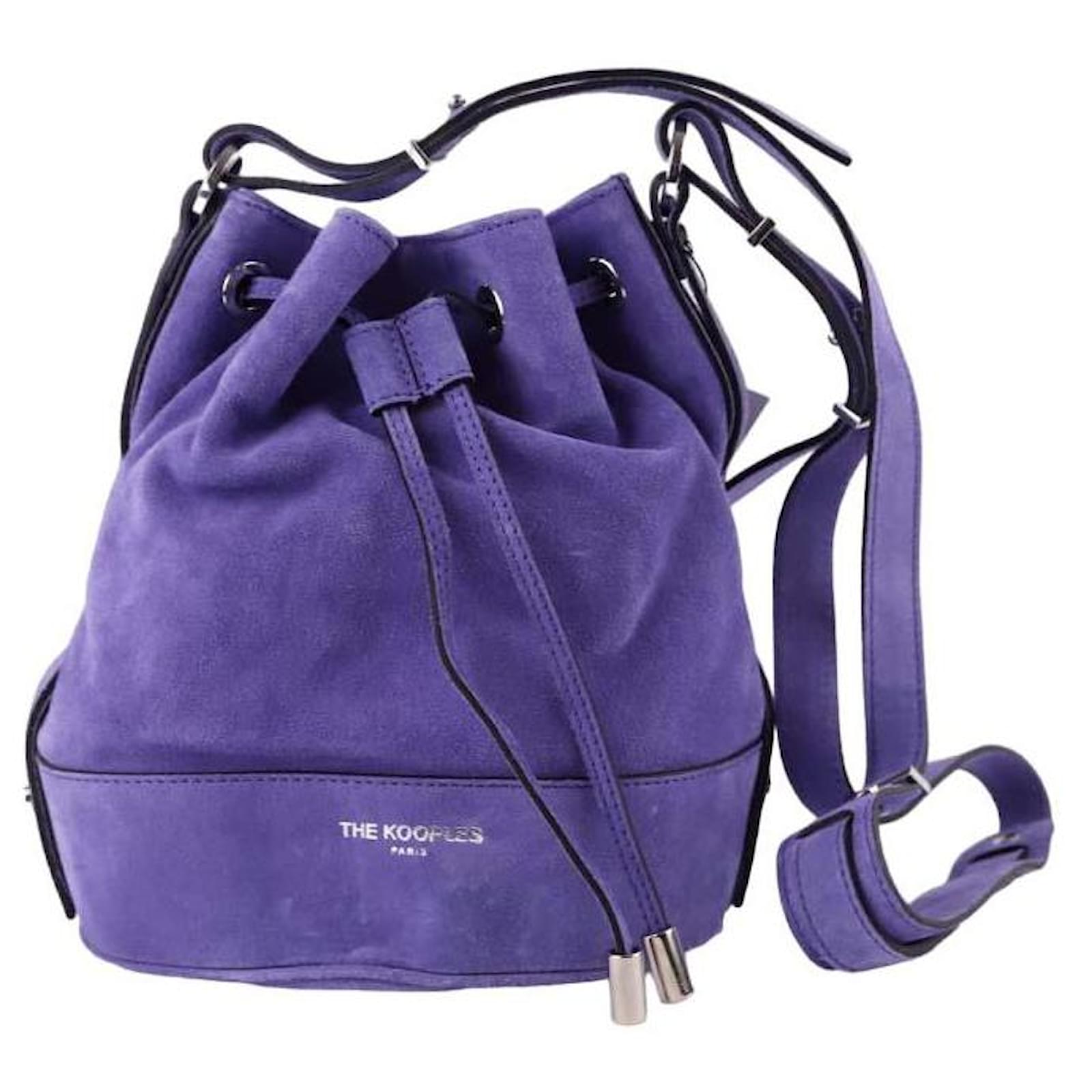 The Kooples Sac à bandoulière en daim Violet Joli Closet