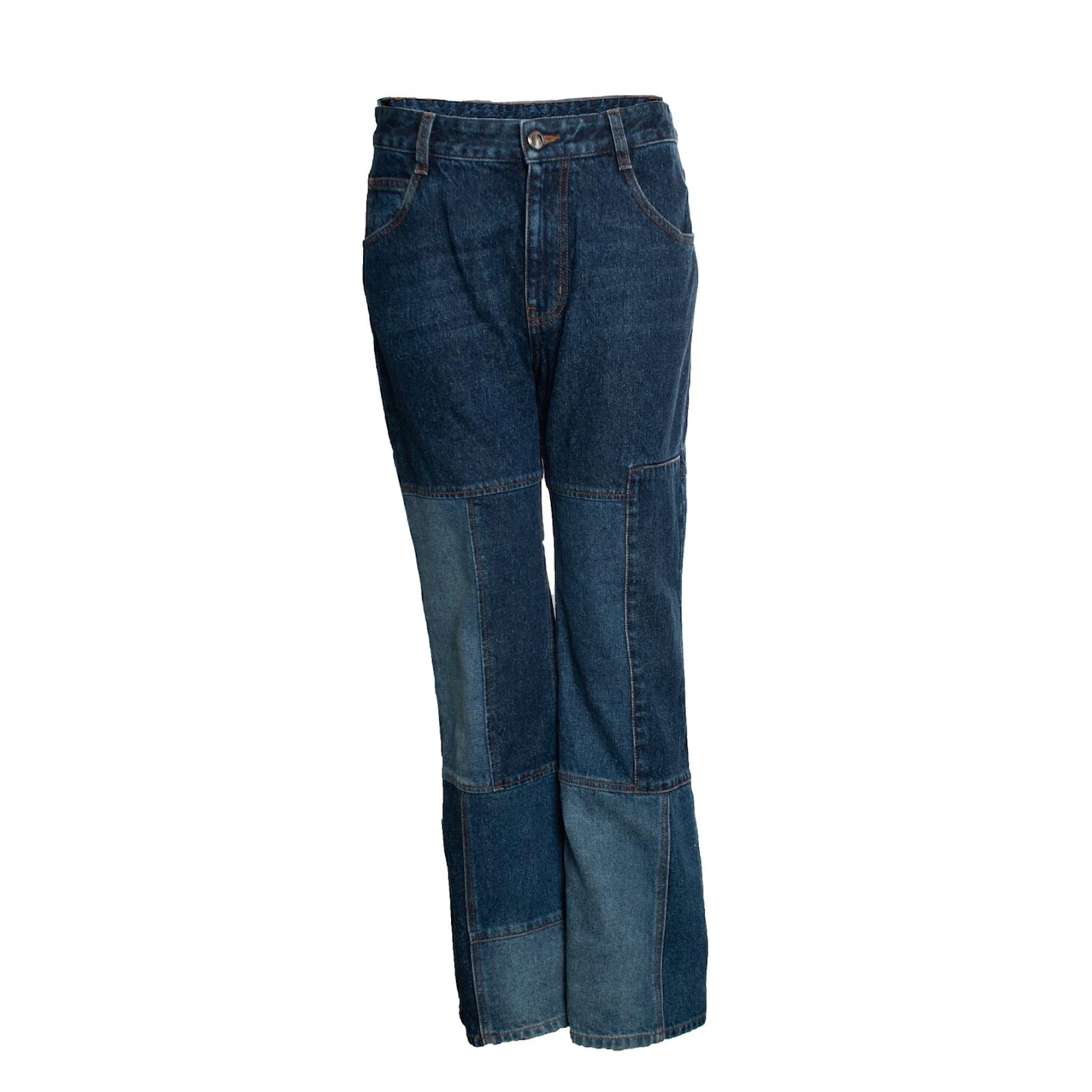 Chloé Chloe, patchwork jeans in blue Cotton ref.1685574
