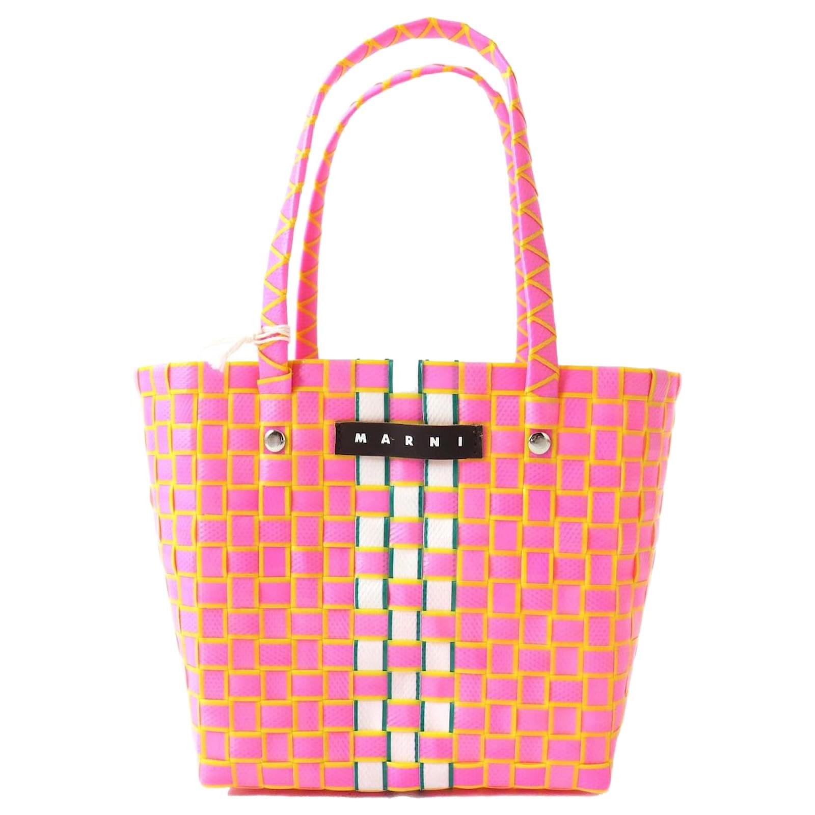 MARNI BOX BASKET BORSA Sac a main Rose Multicolore