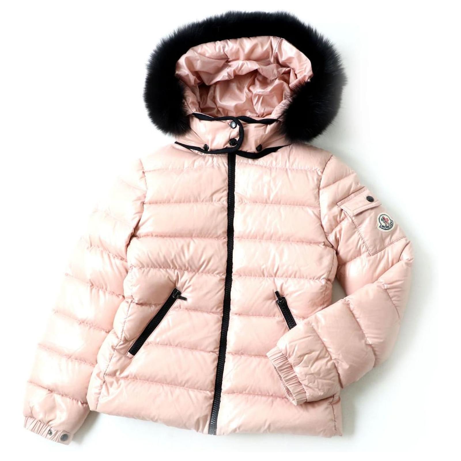 Moncler BADY FUR Down Jacket Blue Nylon Joli Closet