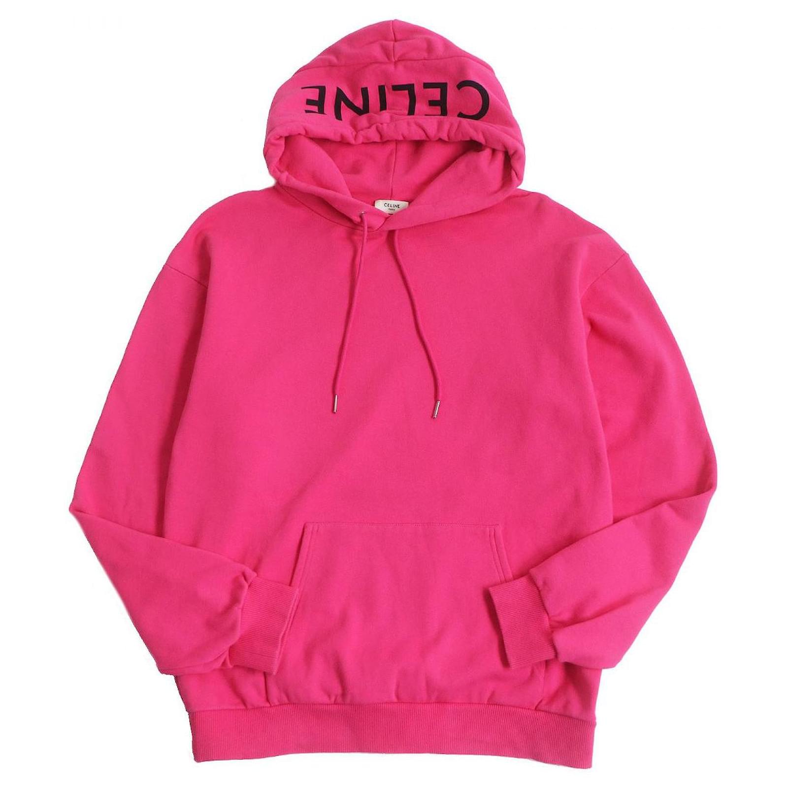 Céline Celine Cotton Hoodie Sweatshirt Pink L ref.1687997