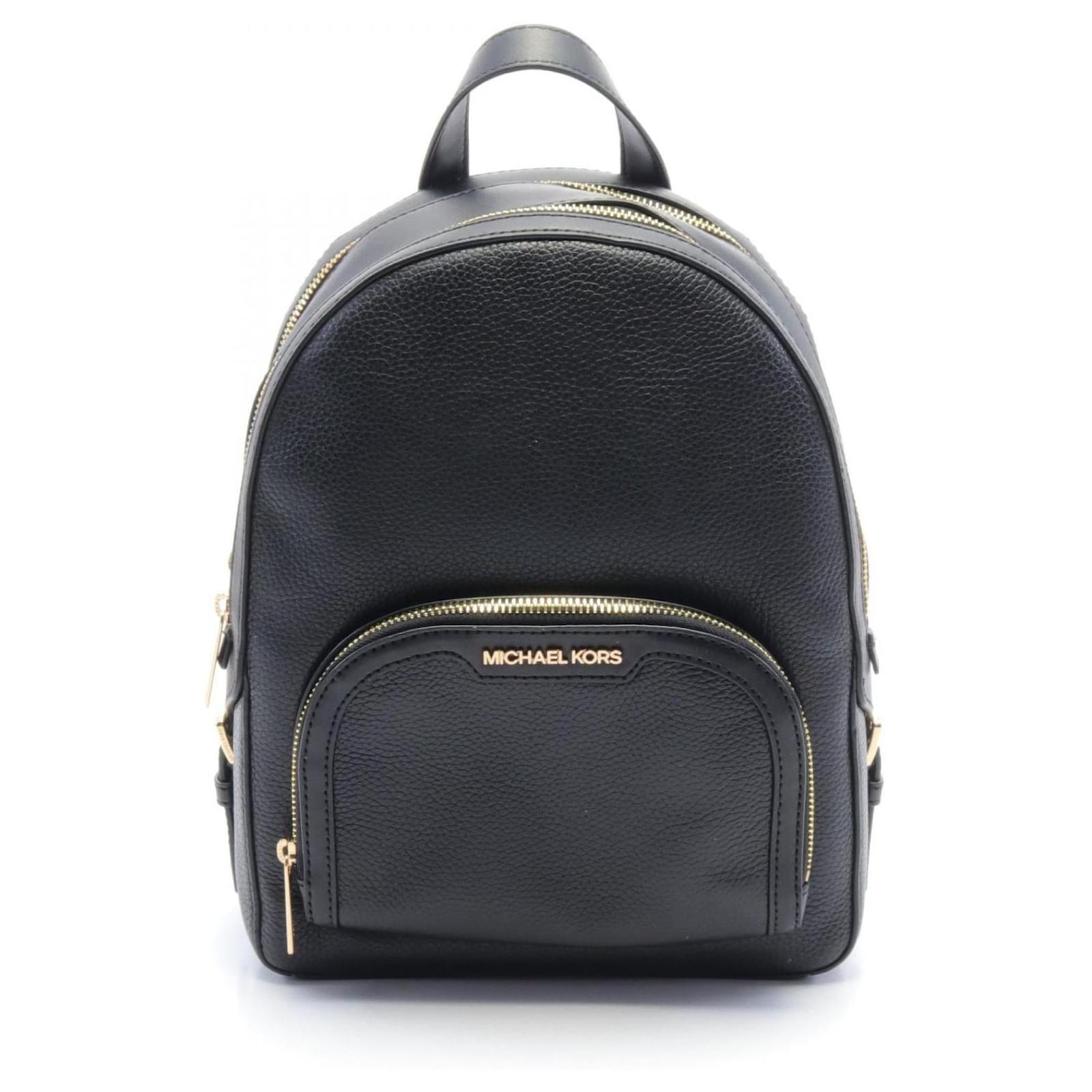 Michael kors backpack leather black best sale