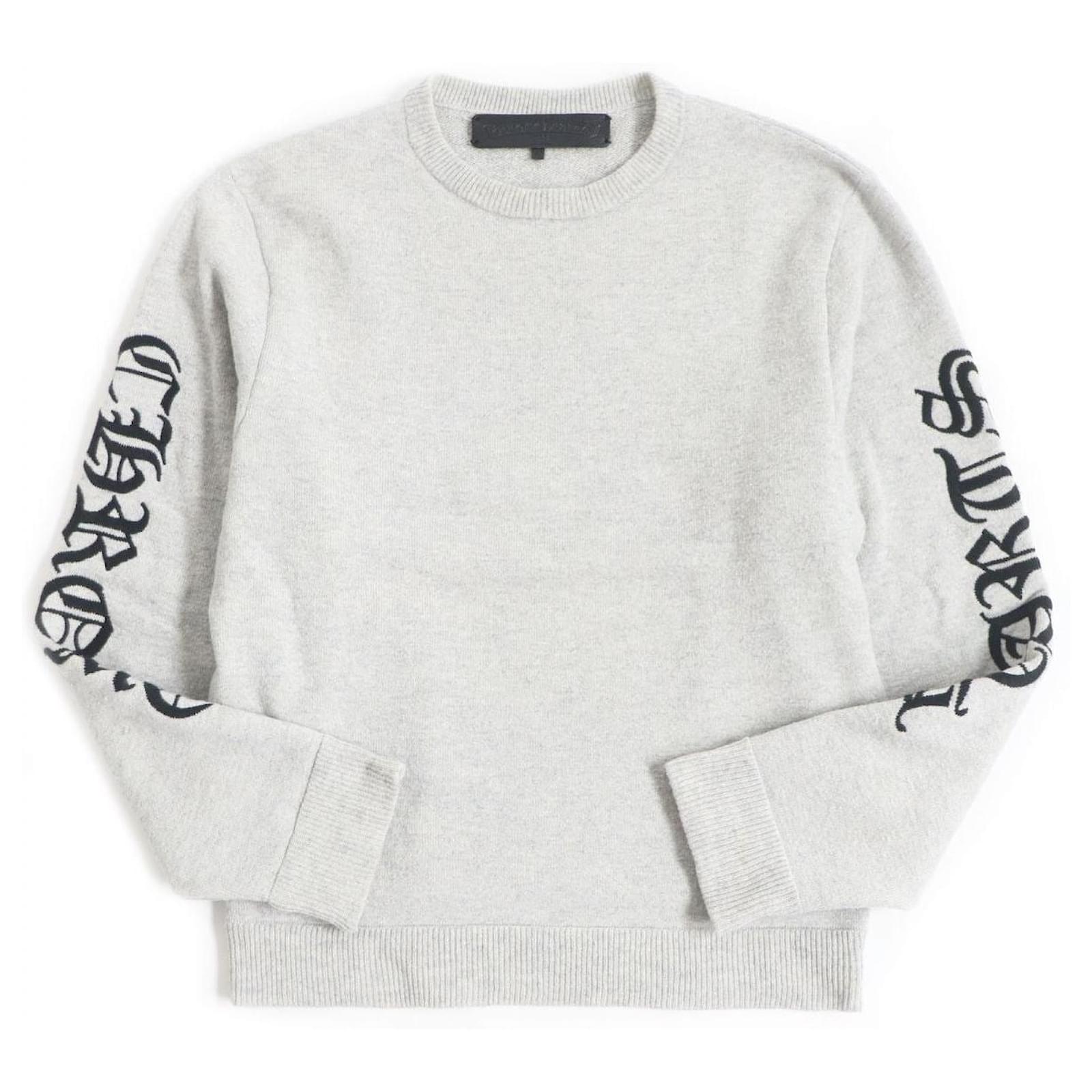 CHROME HEARTS カシミアスウェット トレーナー CASHMERE SWEATER Chrome Hearts Leather Cross Patch Cashmere Sweater - SRM