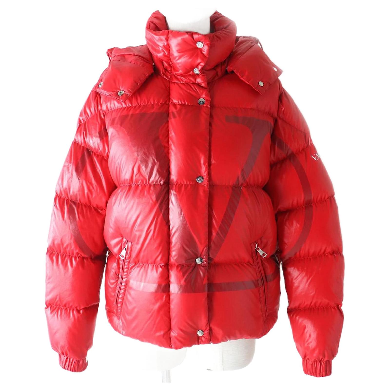 Valentino Moncler V Logo Down Jacket Red 40 Cloth ref