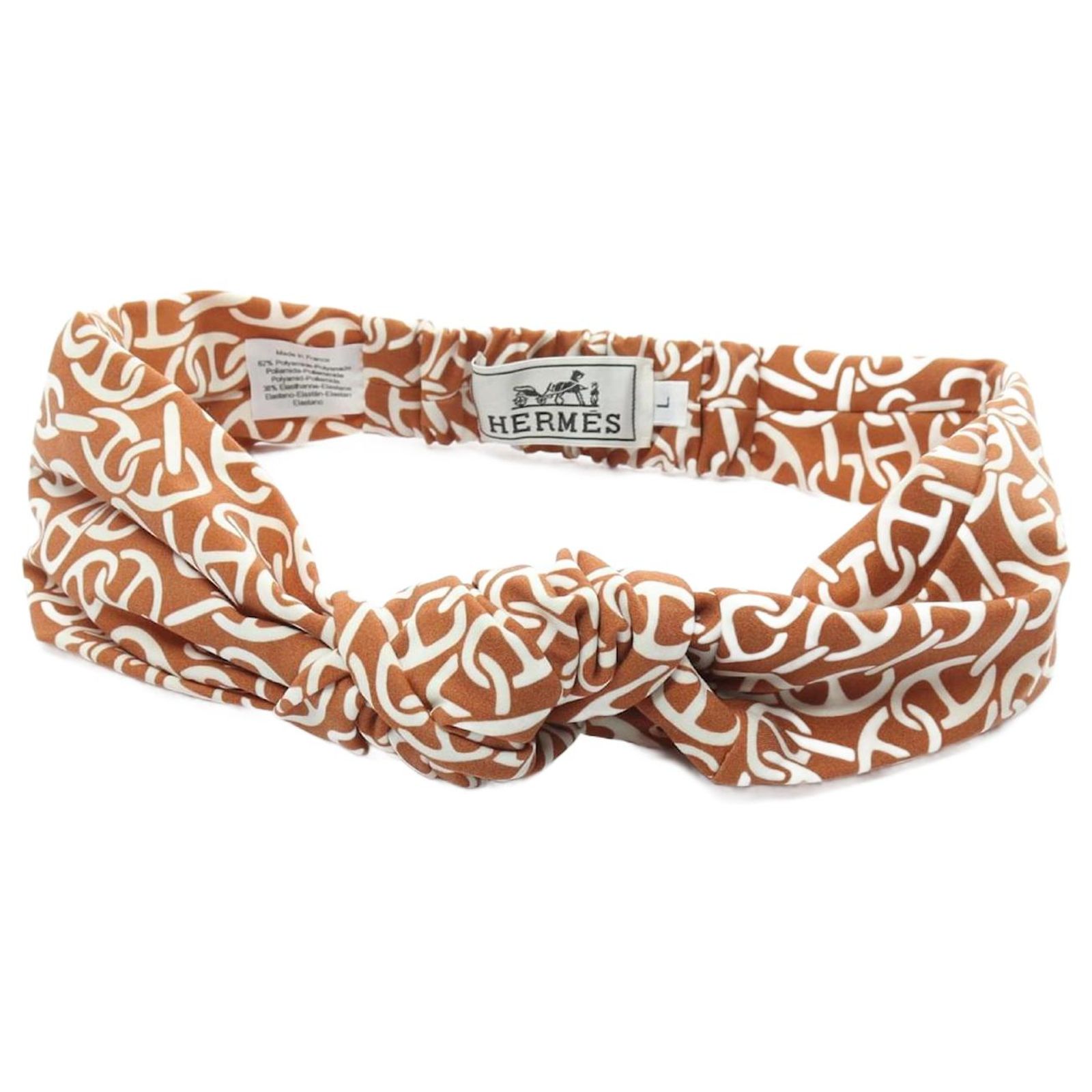 Hermès Hermes Naoussa Gabi Hairband Brown ref.JC1692105  display picture 3