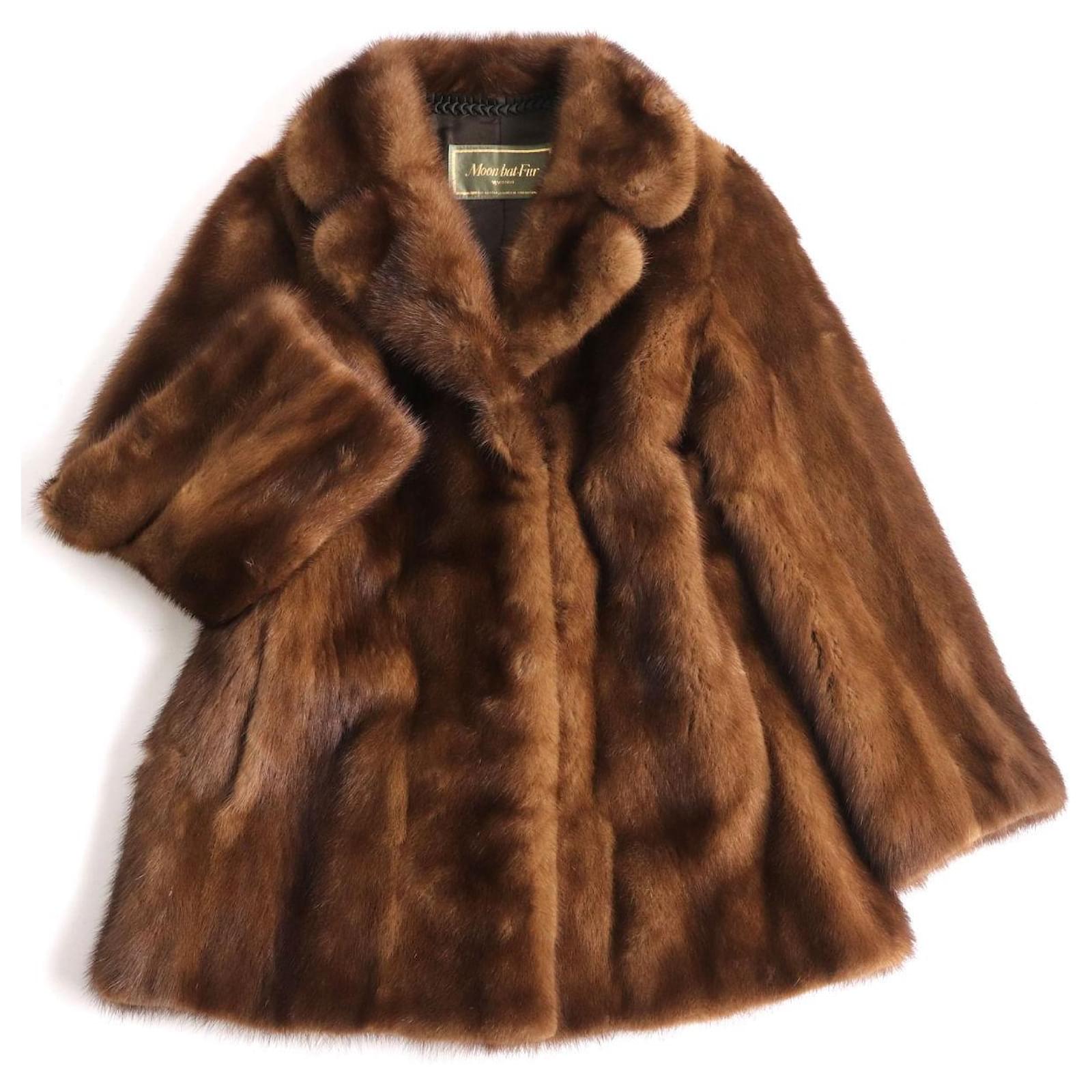 ＭＯＯＮＢＡＴ FUR FLASH ミンクケープ　１１（茶） MINK 2026年最新MOONBAT パステルミンク 本毛皮 極美品◇MOONBAT Closet