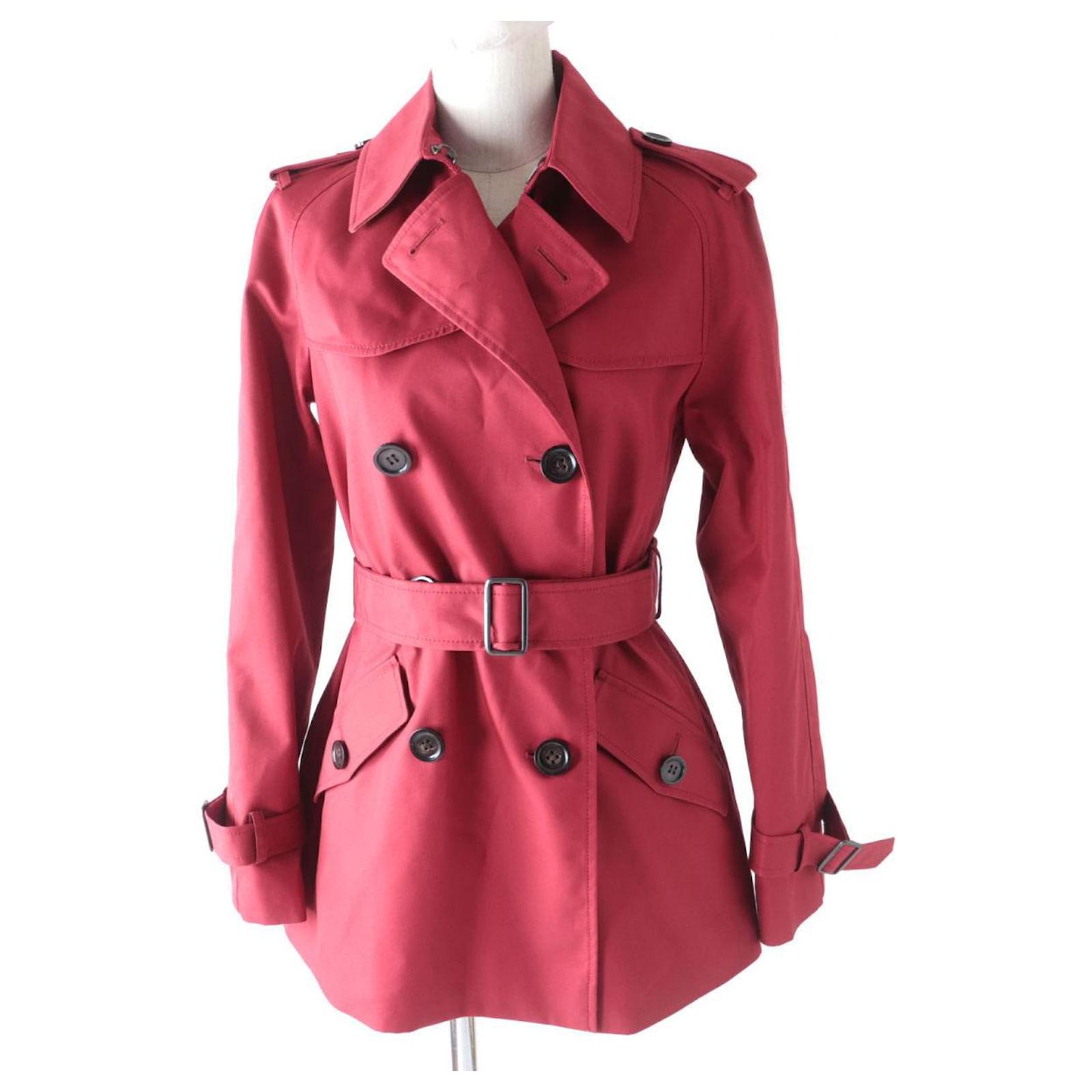 COACH Baumwoll-Trenchcoat Rot Joli Closet