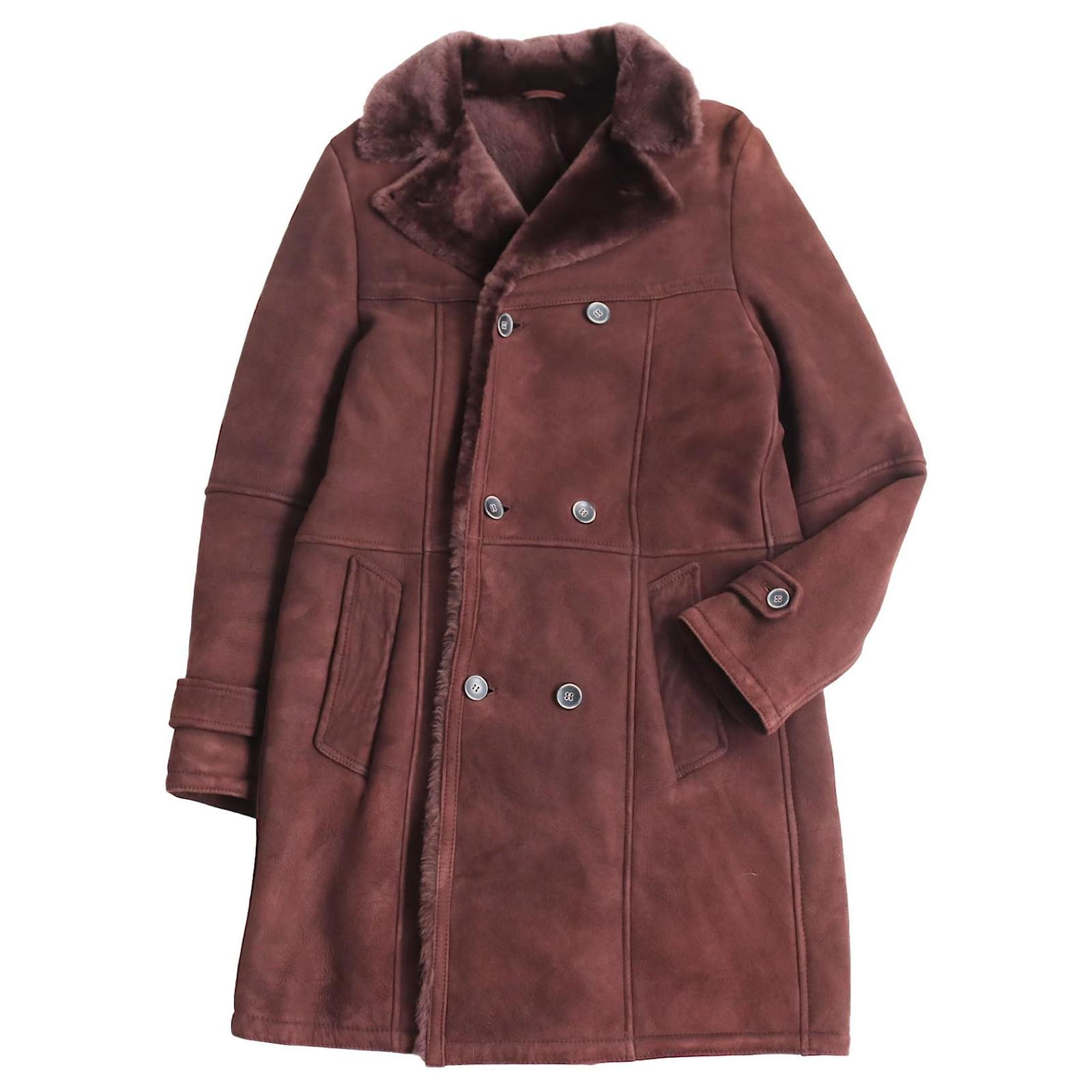 Autre Marque EMMETI Mouton Coat Bordeaux 46 Italy Dark red ref
