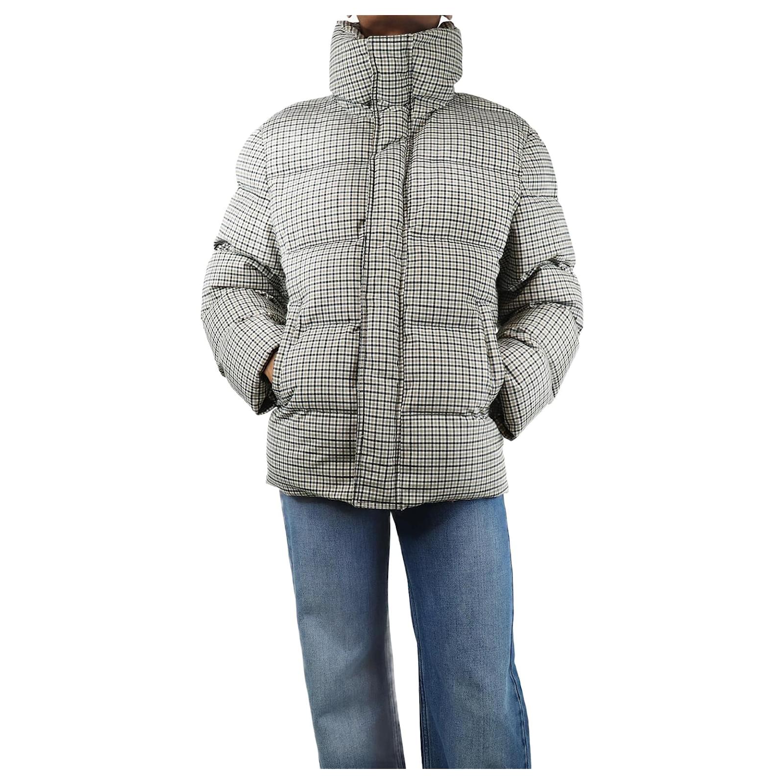 Staud Neutral plaid puffer jacket - size XS Polyester ref.1693065 ...