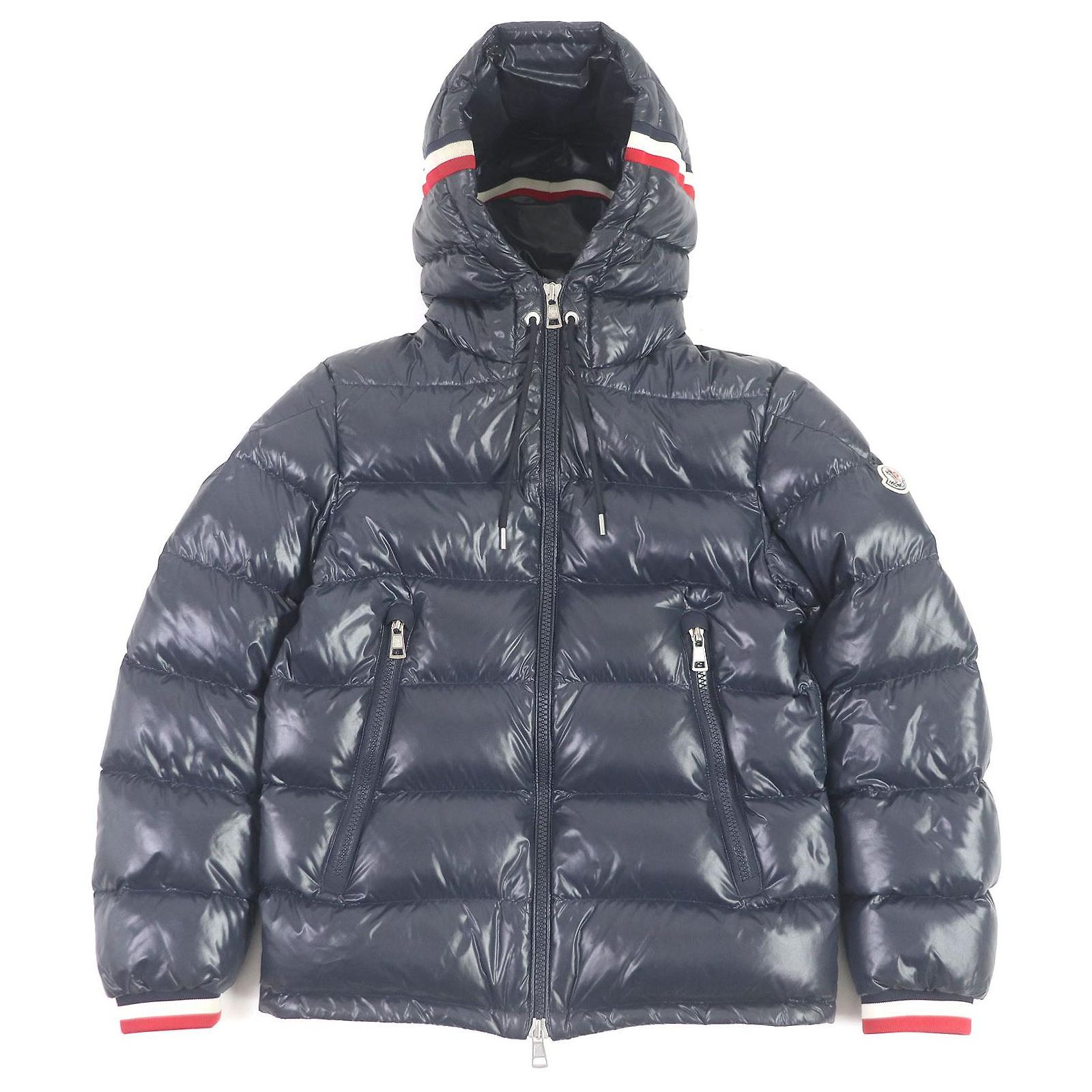 Moncler ALBERIC Nylon Down Jacket Navy Navy blue ref.JC1693984 